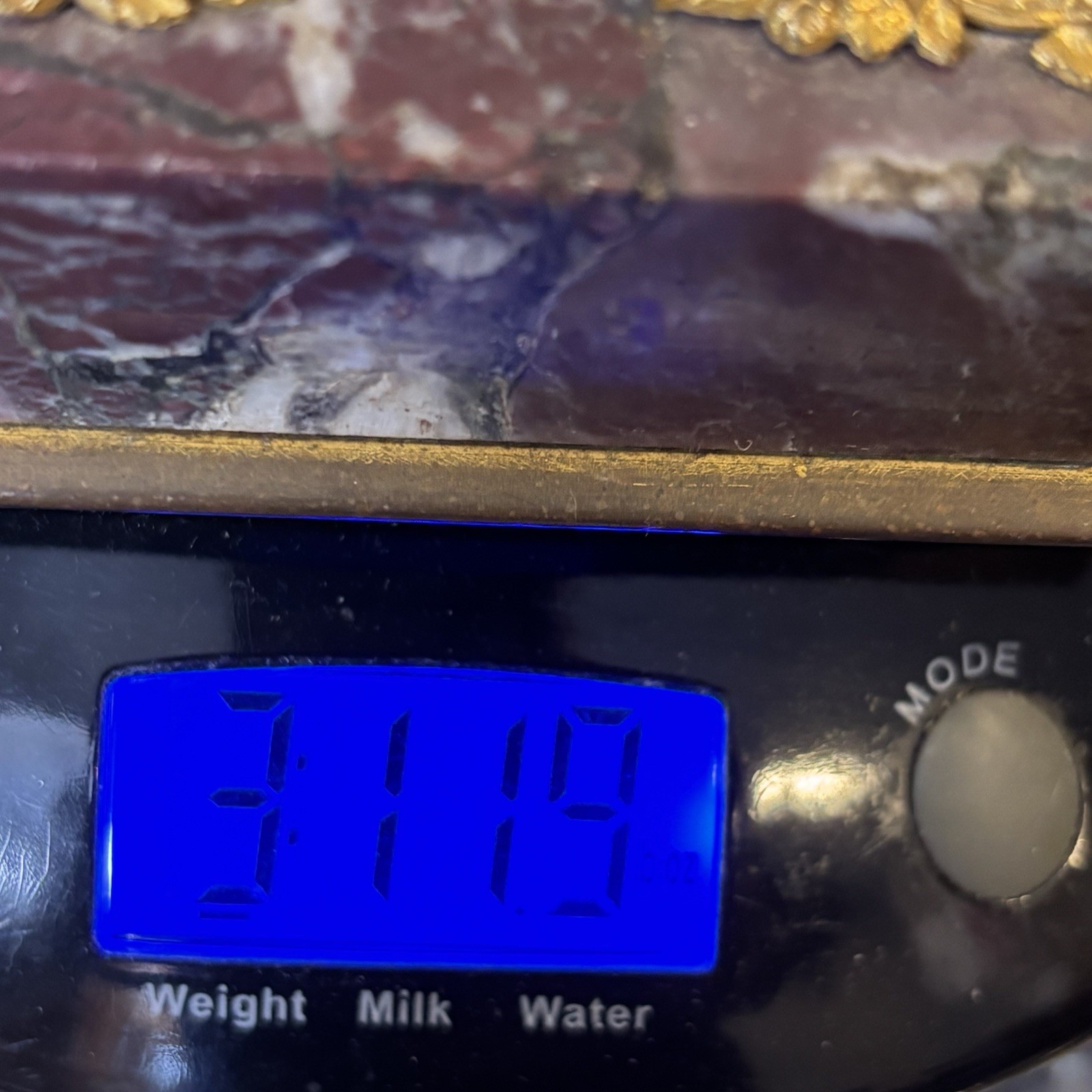 Antique French Rouge Marble Gilt Bronze Inkwell Empire Style