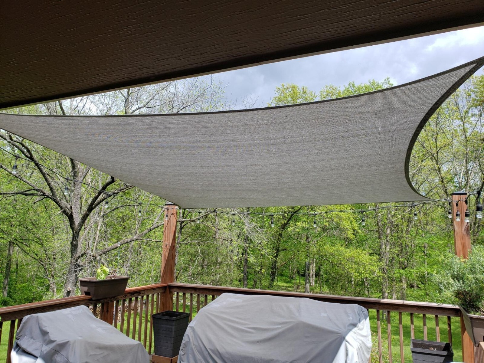 Sun Shade Sail Gray Rectangle Canopy Awning Cover Outdoor Yard Patio Garden Pool