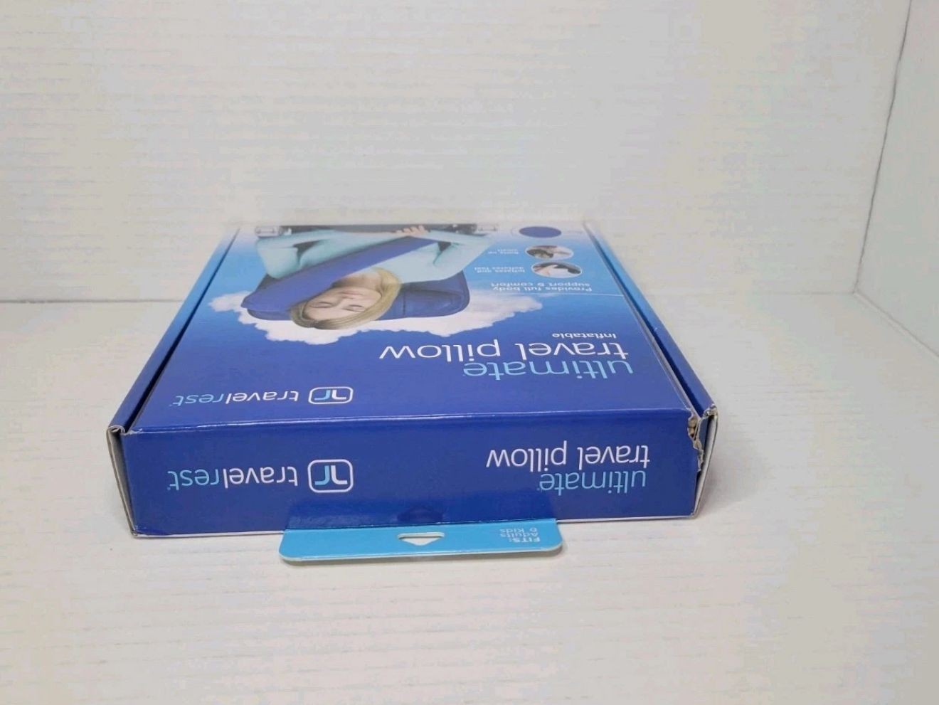 Travelrest Ultimate Inflatable Travel Pillow Neck Head Shoulder Support Blue NEW