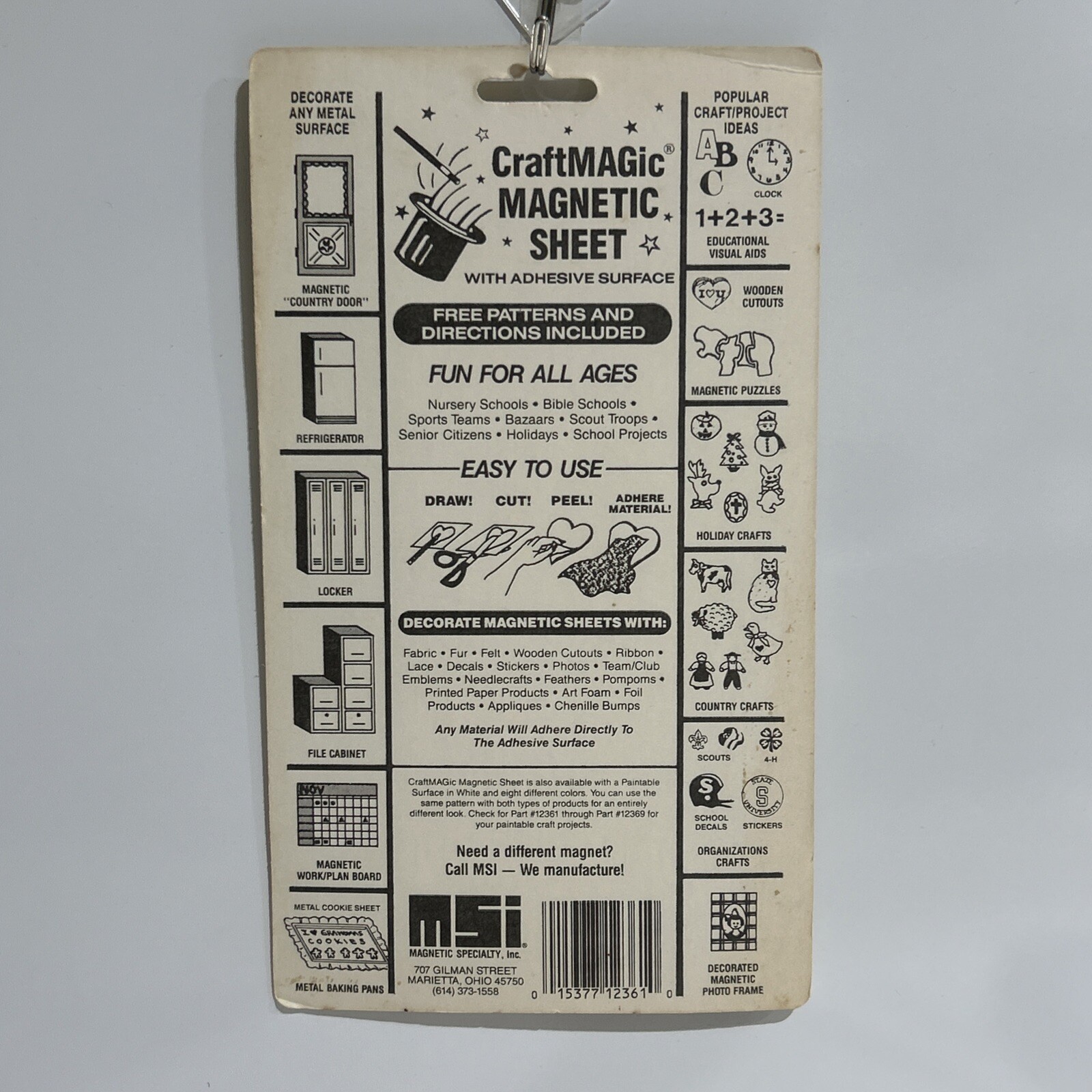 Vintage CRAFT MAGIC CRAFTMAGIC MAGNETIC SHEET 5"x8" Paintable Surface NEW