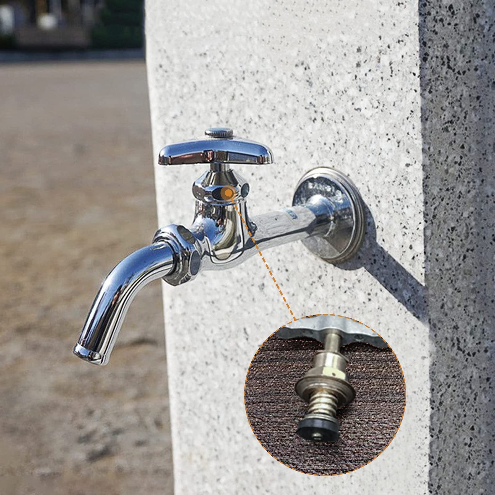 58-Pack Faucet Washer Assortment Kit Rubber Faucet Washers Flat and Beveled F...