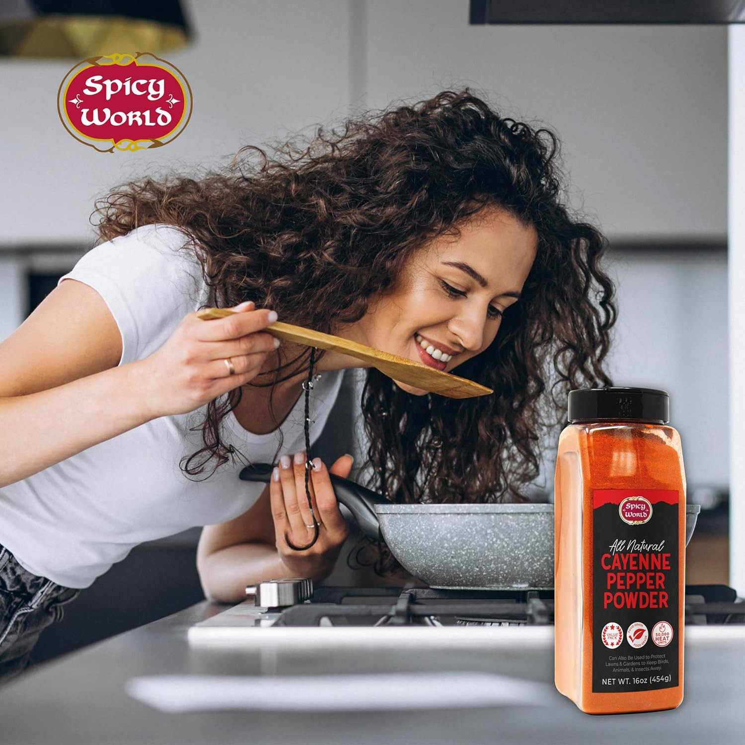 Cayenne Pepper Powder 16oz Jar - 50,000 SHU, Gluten Free, All Natural Red Pepper