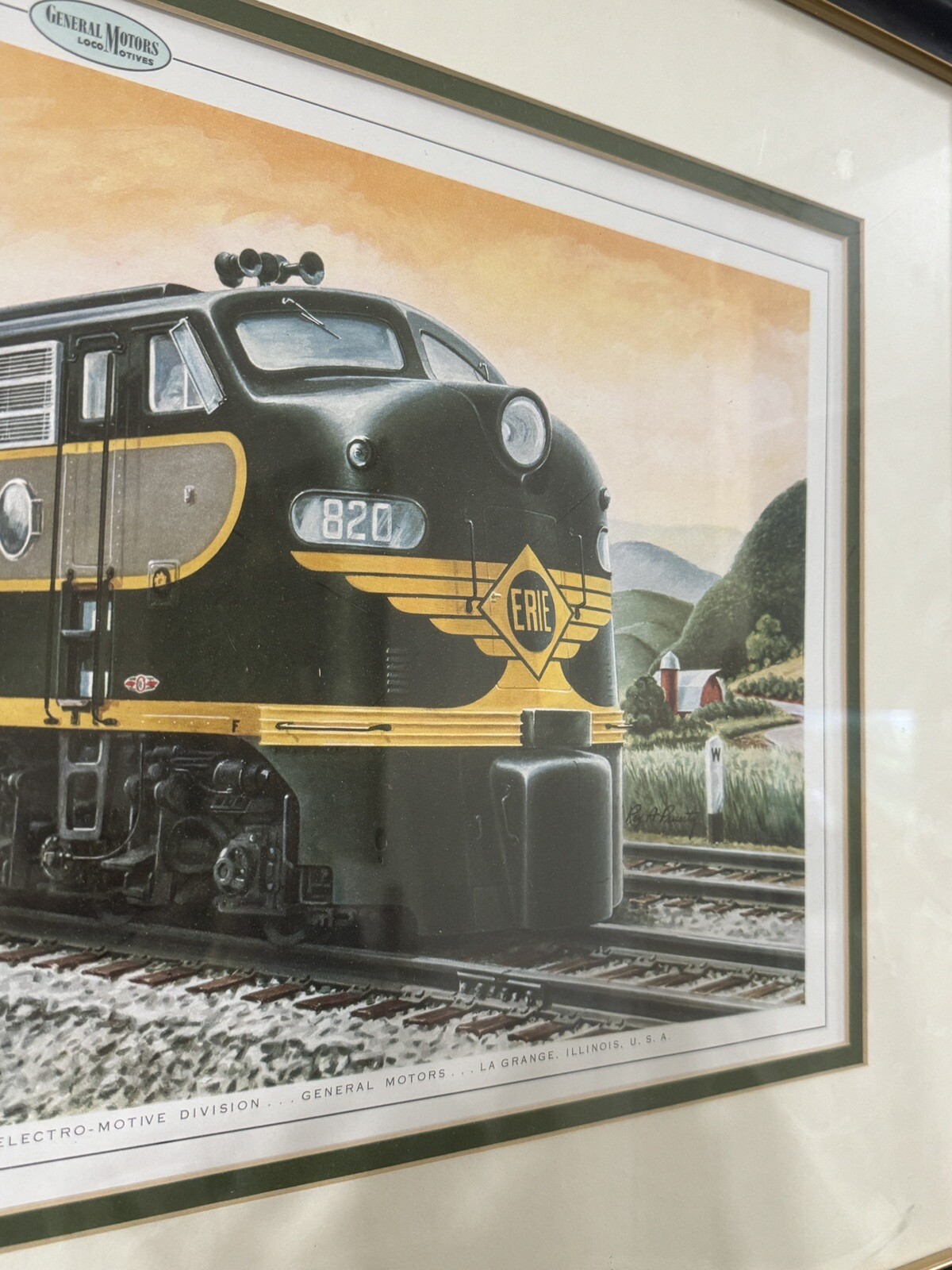 Lithograph Of The General Motors Train 'The Erie Limited' Vintage