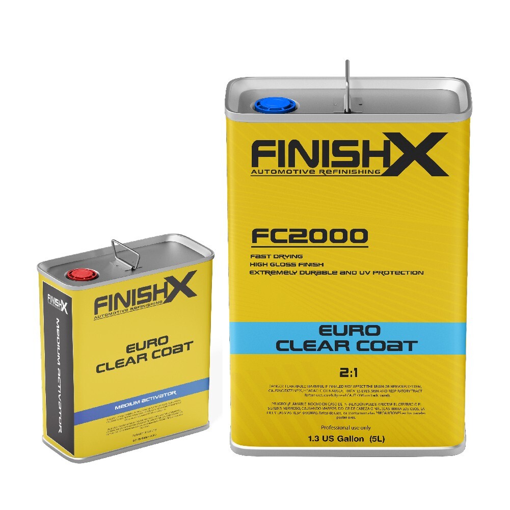 Euro Gloss Clear Coat FC2000 1.3GL 2:1 Kit w/ Medium Activator (FH2020 - 1qt)