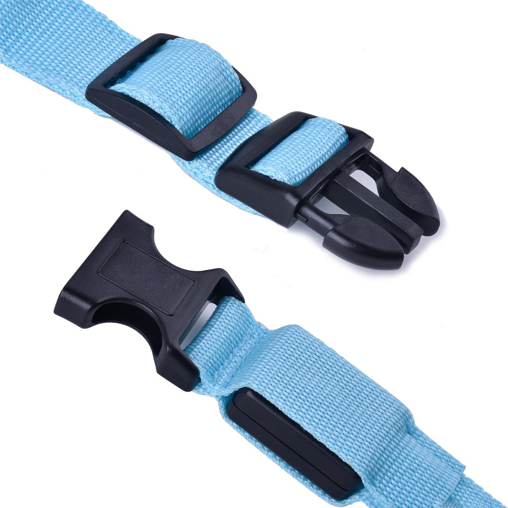 RECHARGEABLE USB LED Dog Pet Light Up Safety Collar Night Glow Adjustable Bright