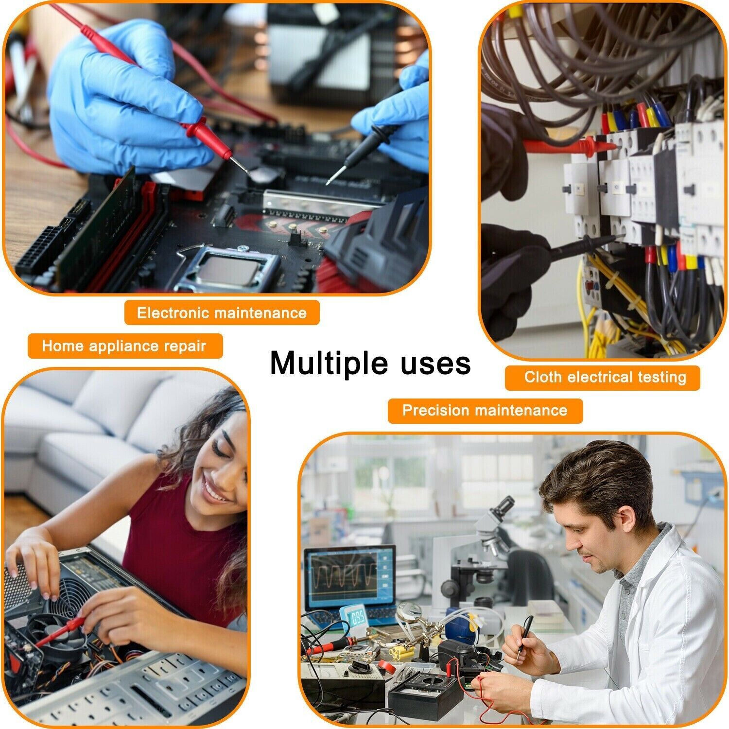 LCD Digital Multimeter AC DC Voltmeter Ammeter Ohmmeter Volt Tester Lead Meter