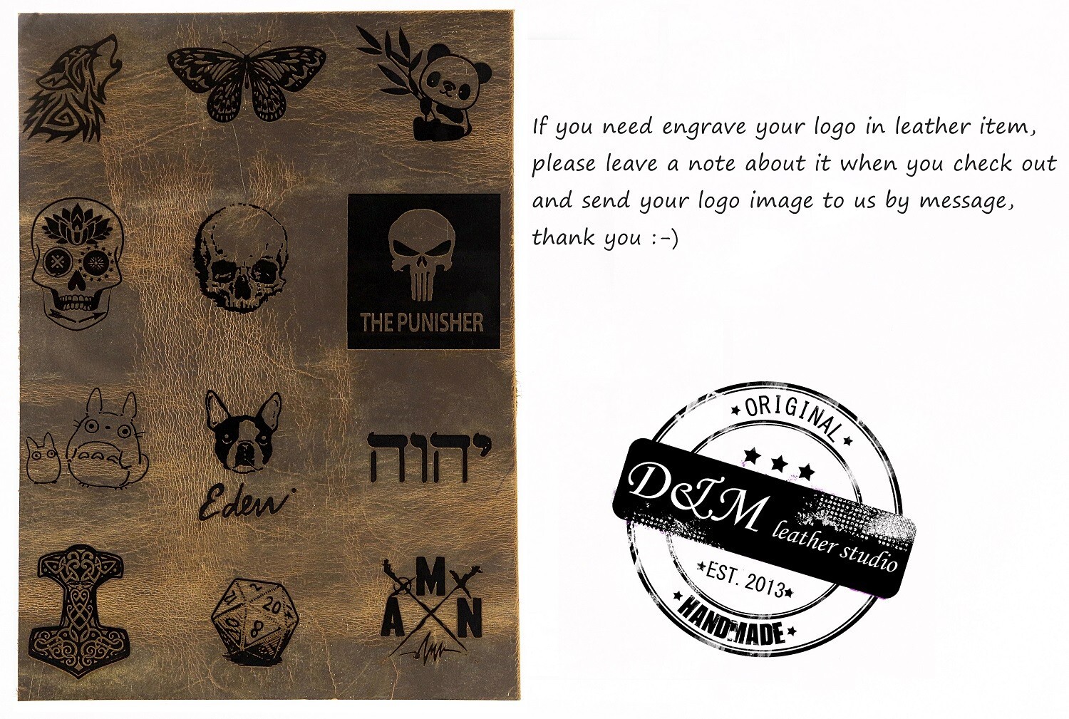 Personalized leather midori travelers notebook / midori style leather journal