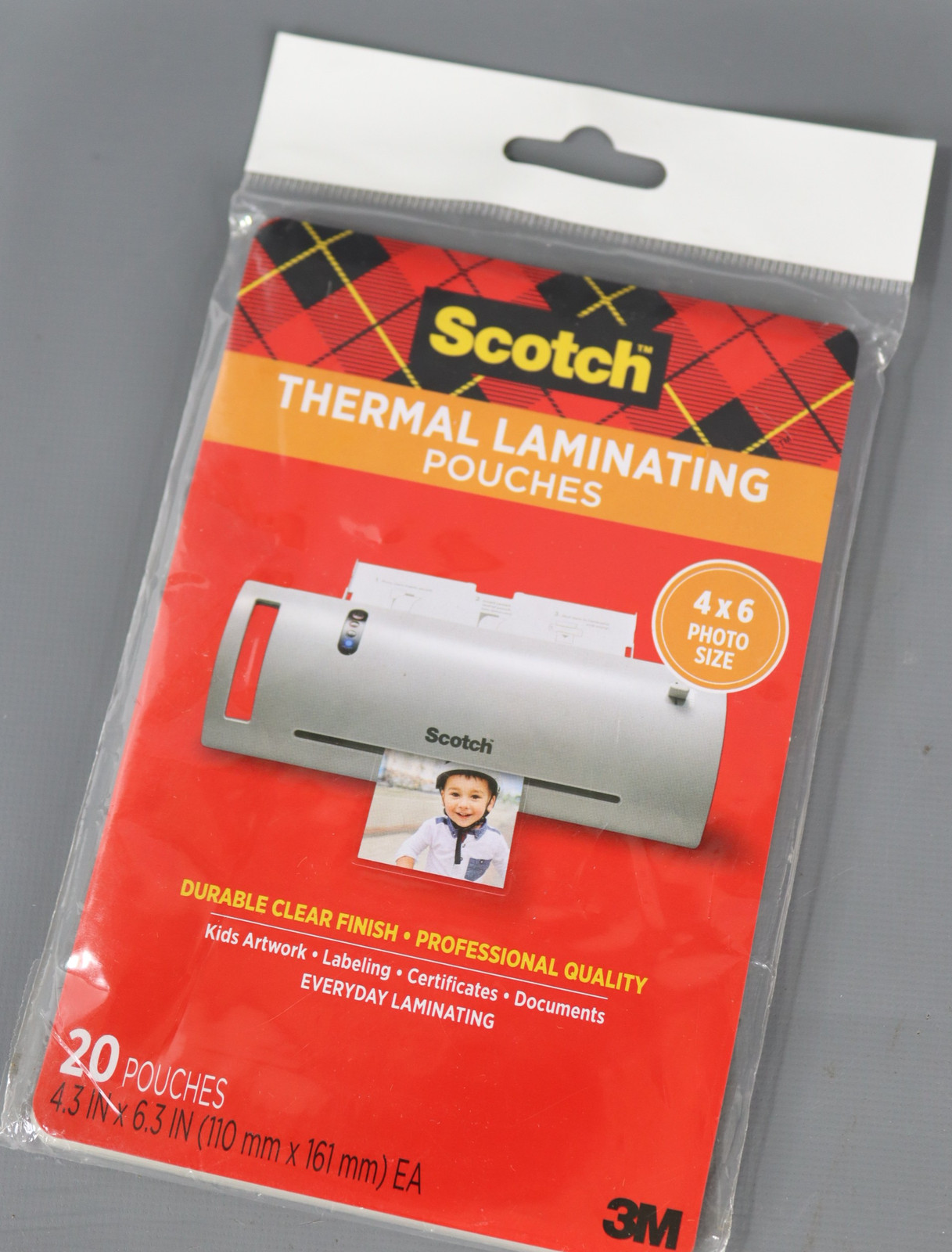 Scotch Premium Thermal Laminating Pouch 20 Pack 4 x 6 Sheets