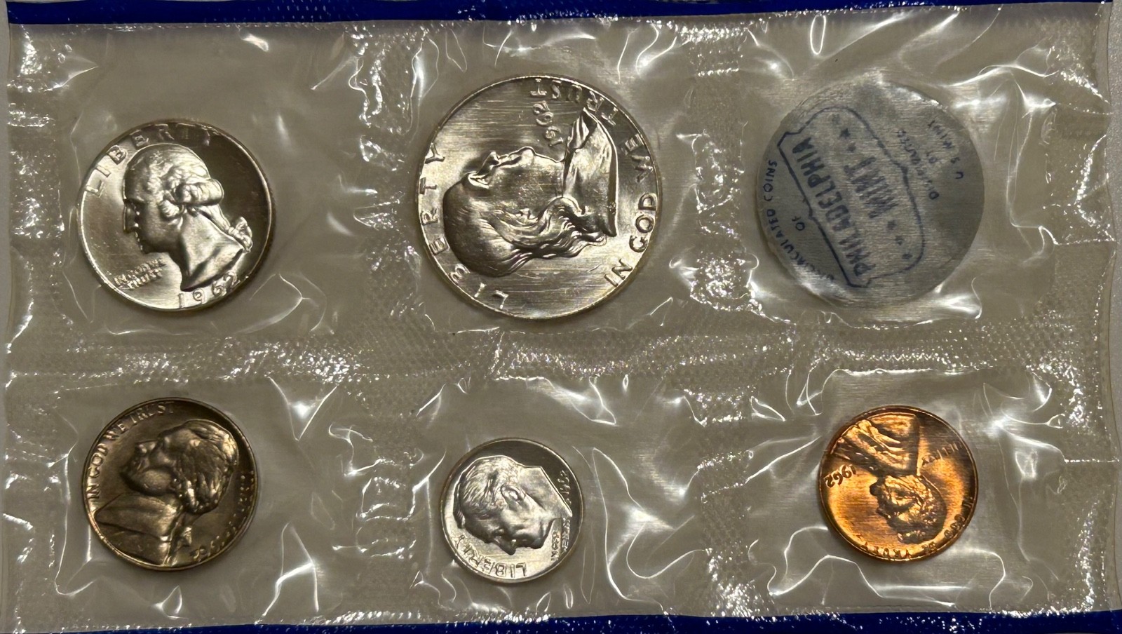 1962 P US Mint Set Exact as Photos/Original Cello Packing
