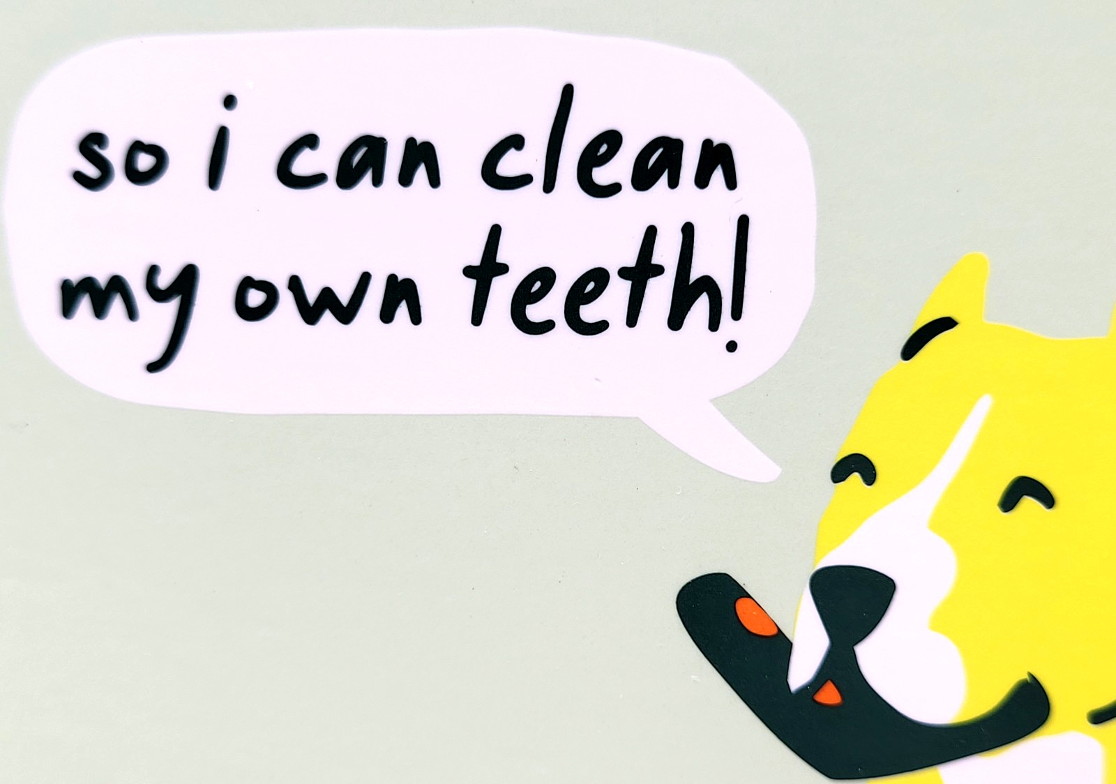 Woof Bite n' Brush Small Treat Holder Toothbrush Tough Non Toxic For Dogs 7"