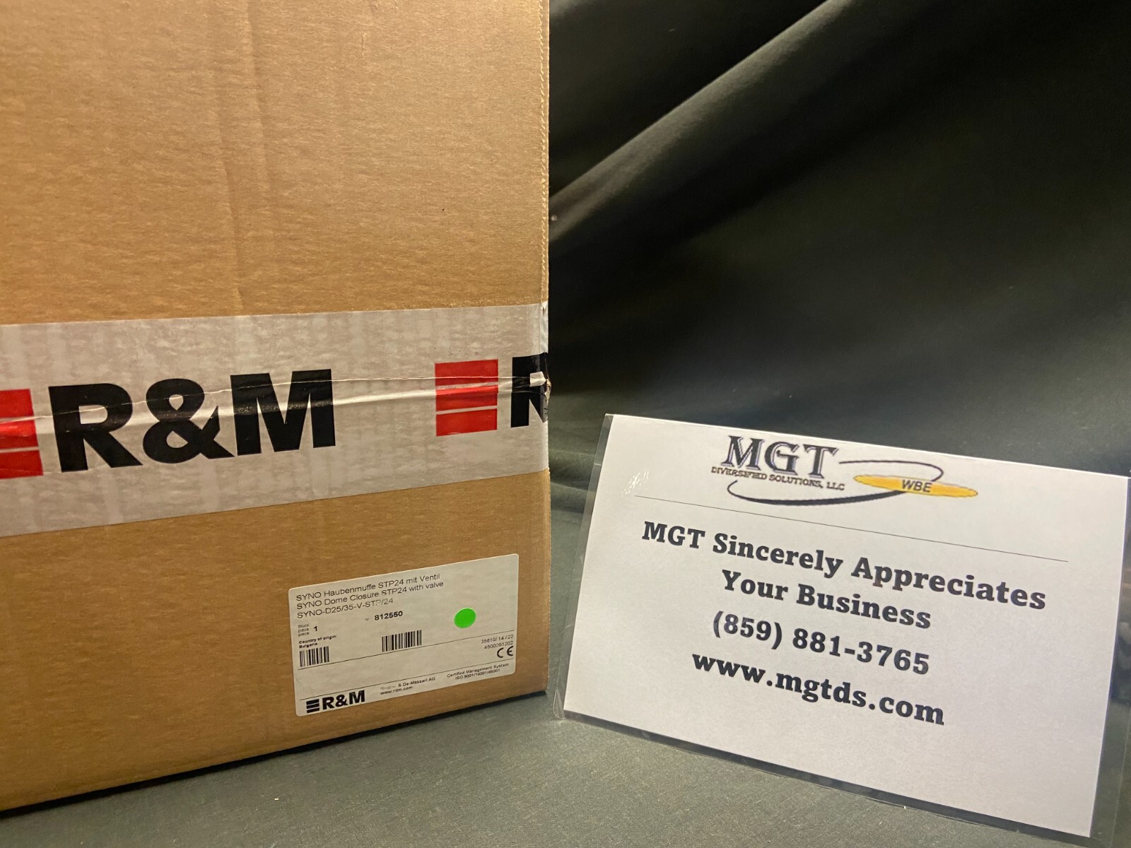 R&M / 812550 / SYNO CLOSURE STP24 W/VALVE, UP TO 288 FO