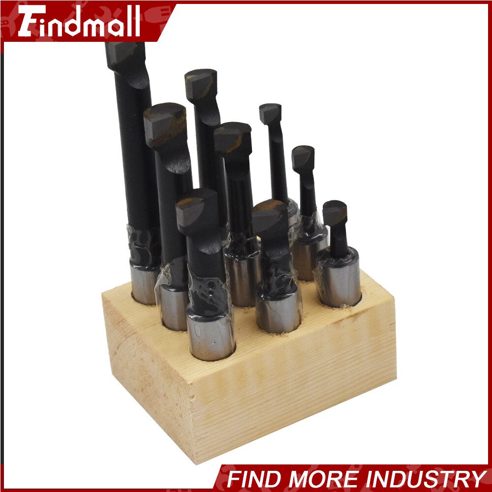 9 PCS 1/2" BORING BAR SET CARBIDE TIPPED BARS 1/2" SHANK LATHE TOOL