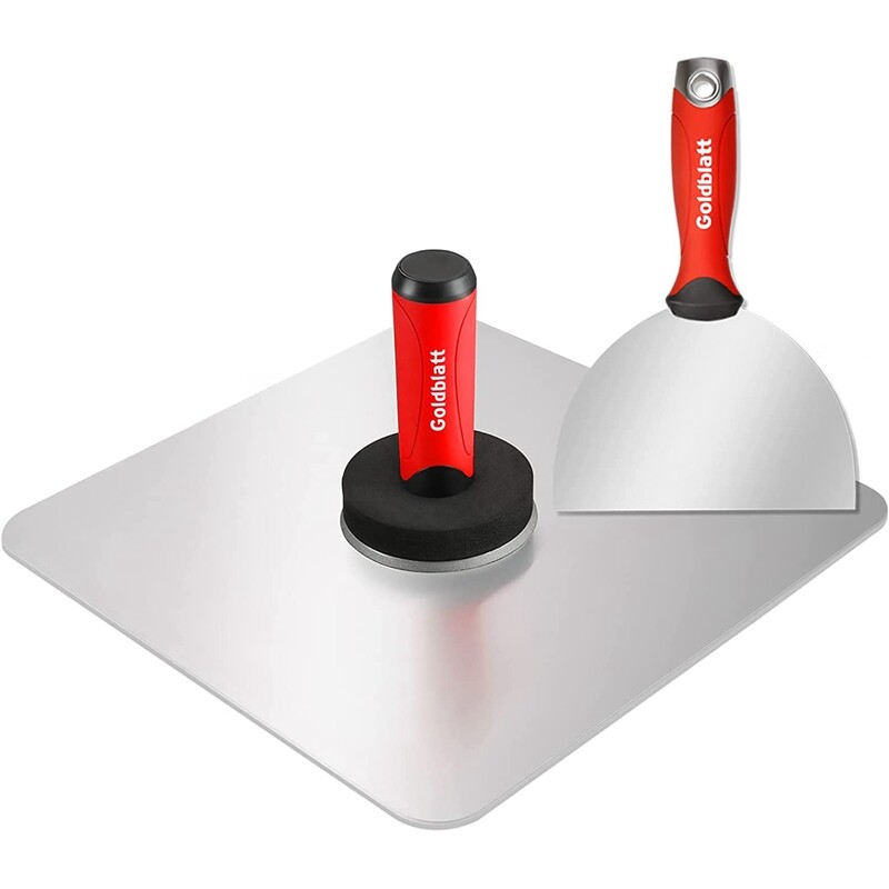 Goldblatt 2PCS Drywall Hand Tool Kit 13" Hawk 6" Stainless Steel Joint Knife Set