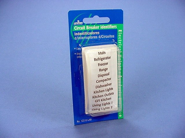 Leviton 12512-LAB 68 Adhesive Circuit Breaker Labels For Electric Wiring Panel