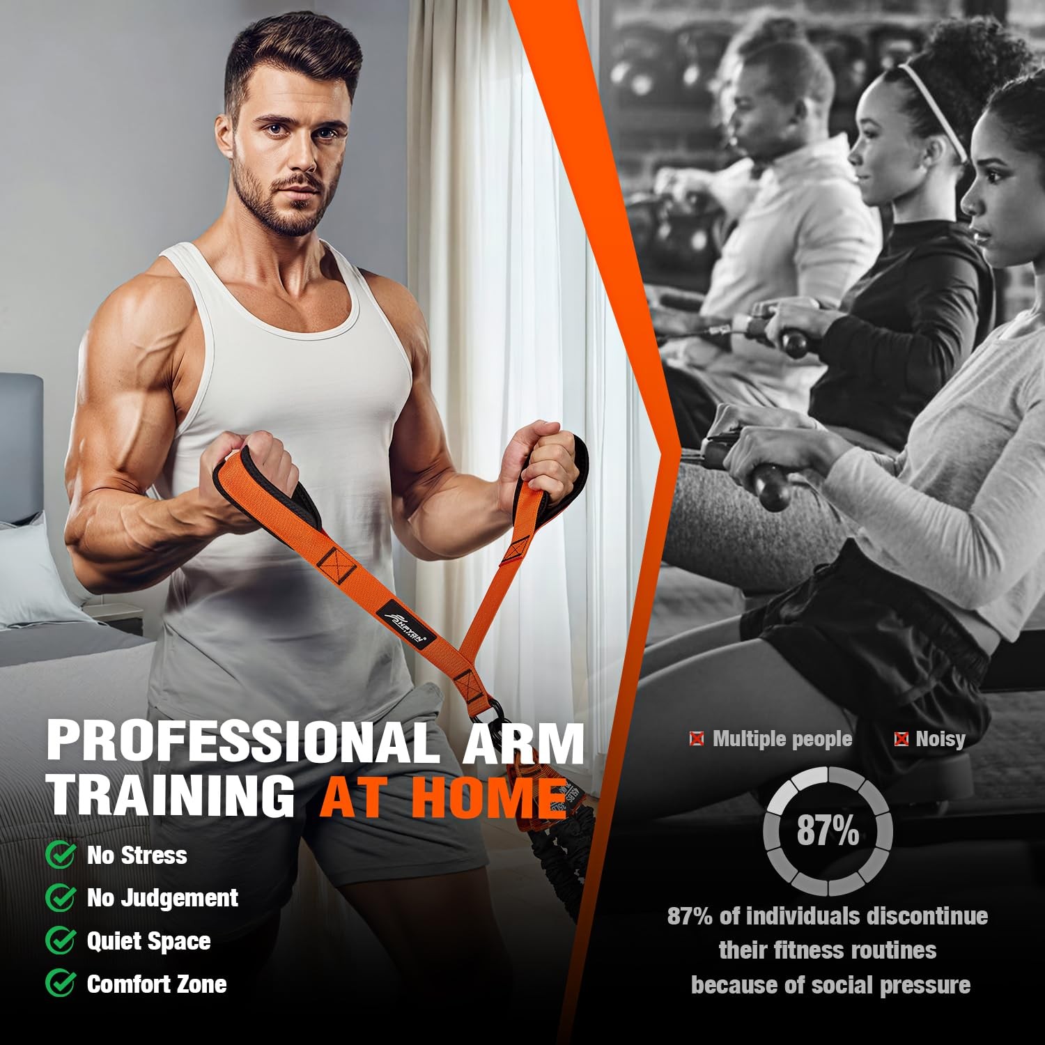 Resistance Bands Training for Arms, Biceps, Triceps, Back, Abs, Shoulders, He...