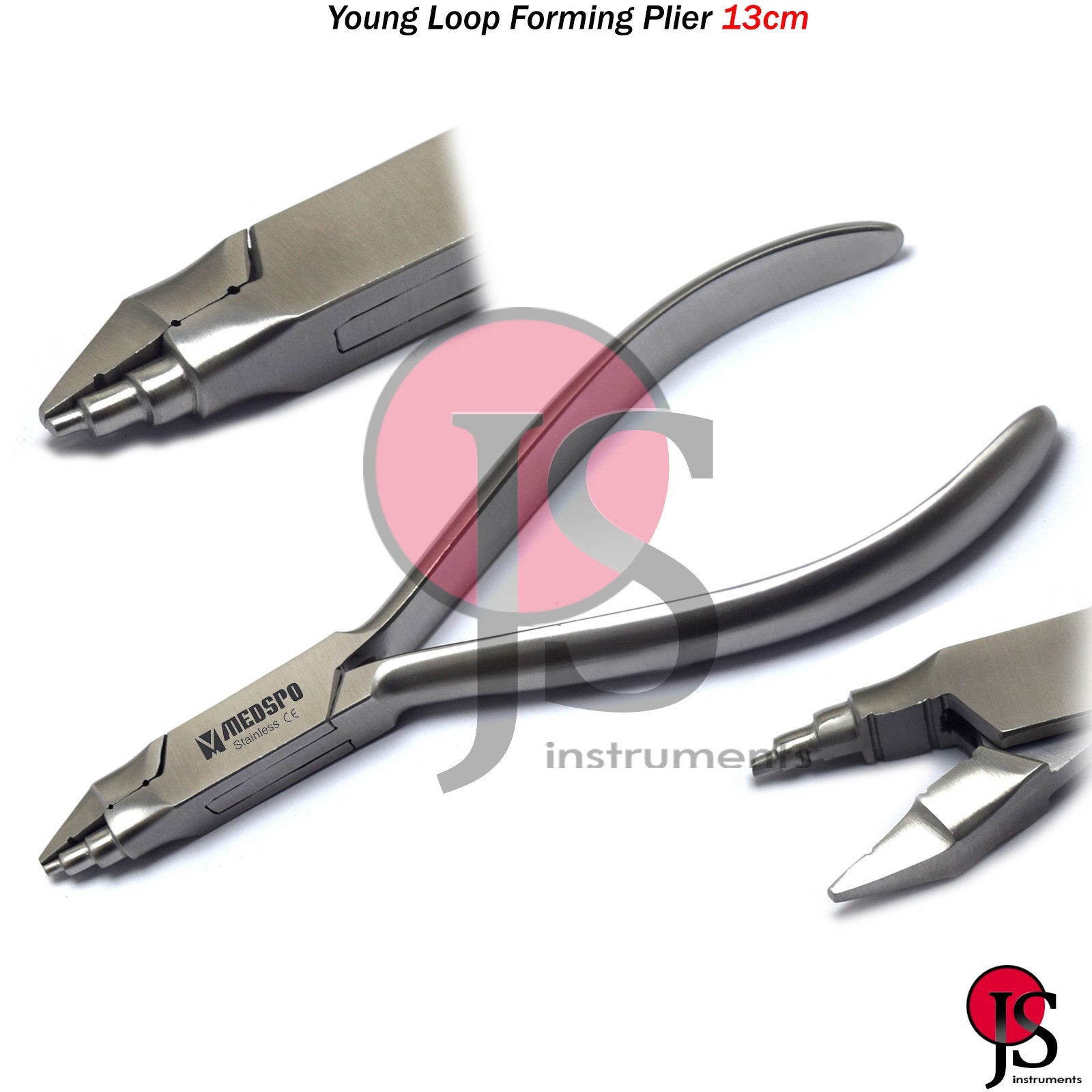 Orthodontics Wire Bending Pliers Aderer Three Jaw Loop Forming Dental Ortho 3PCS