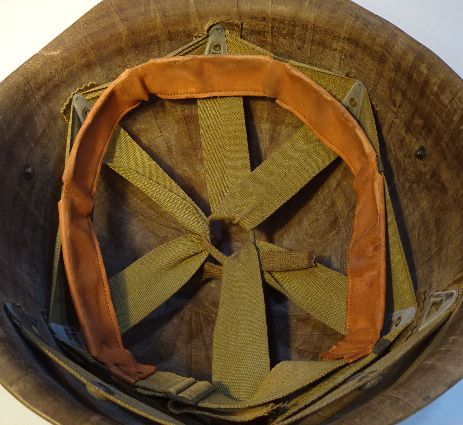 US WWII Hood Rubber Company M-1 Helmet Liner - Rarest of All M-1 Liners