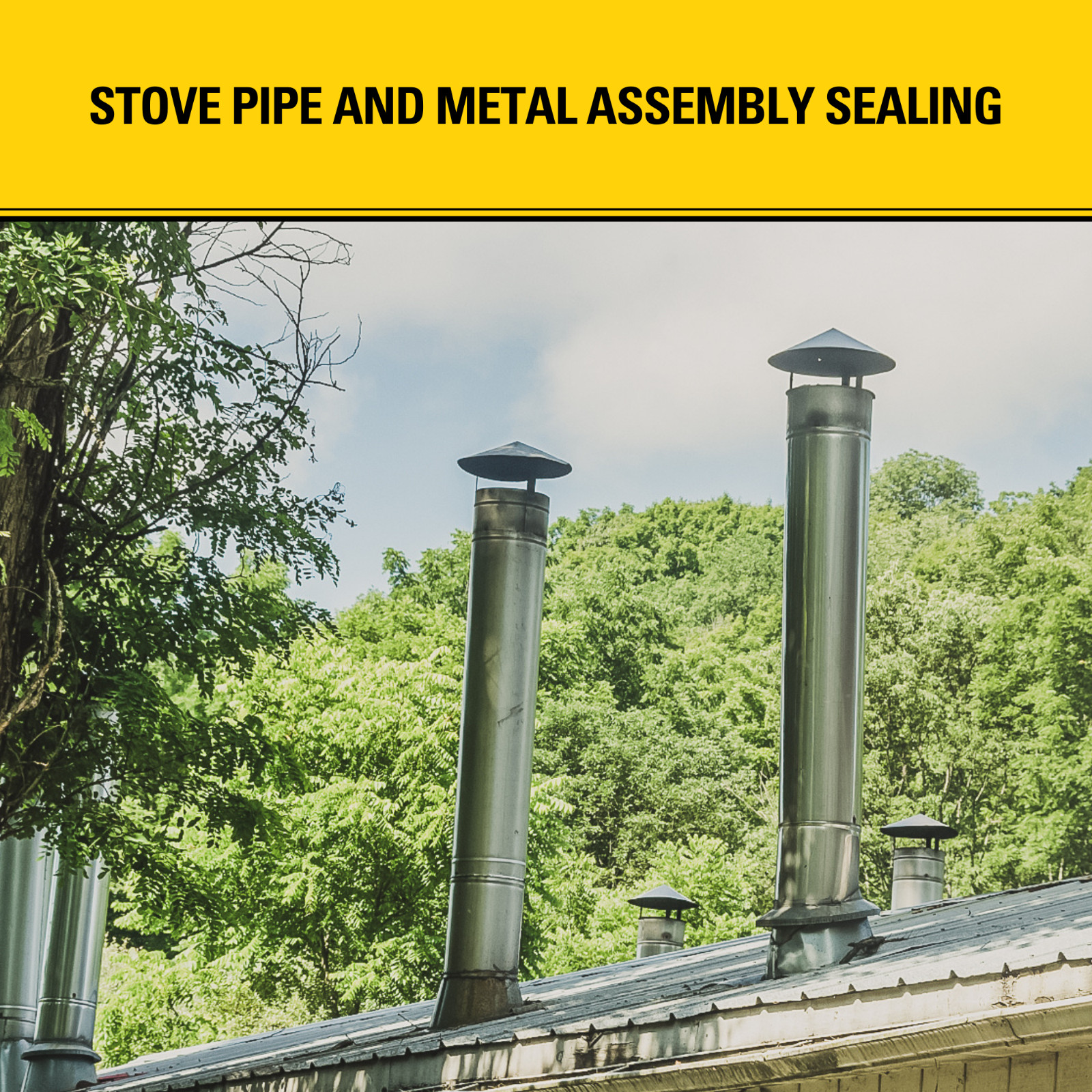 Stanley 2700°F High Temperature Sealant, Fireplace & Stove, 10.1oz 1 Pack Black