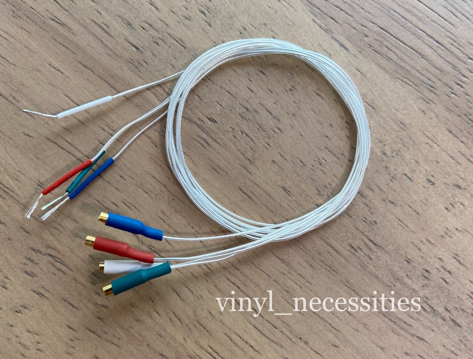 Tonearm Wire Set 30AWG HiFi 5N Pure Silver 1.3 gold terminal 400mm/15.75inches