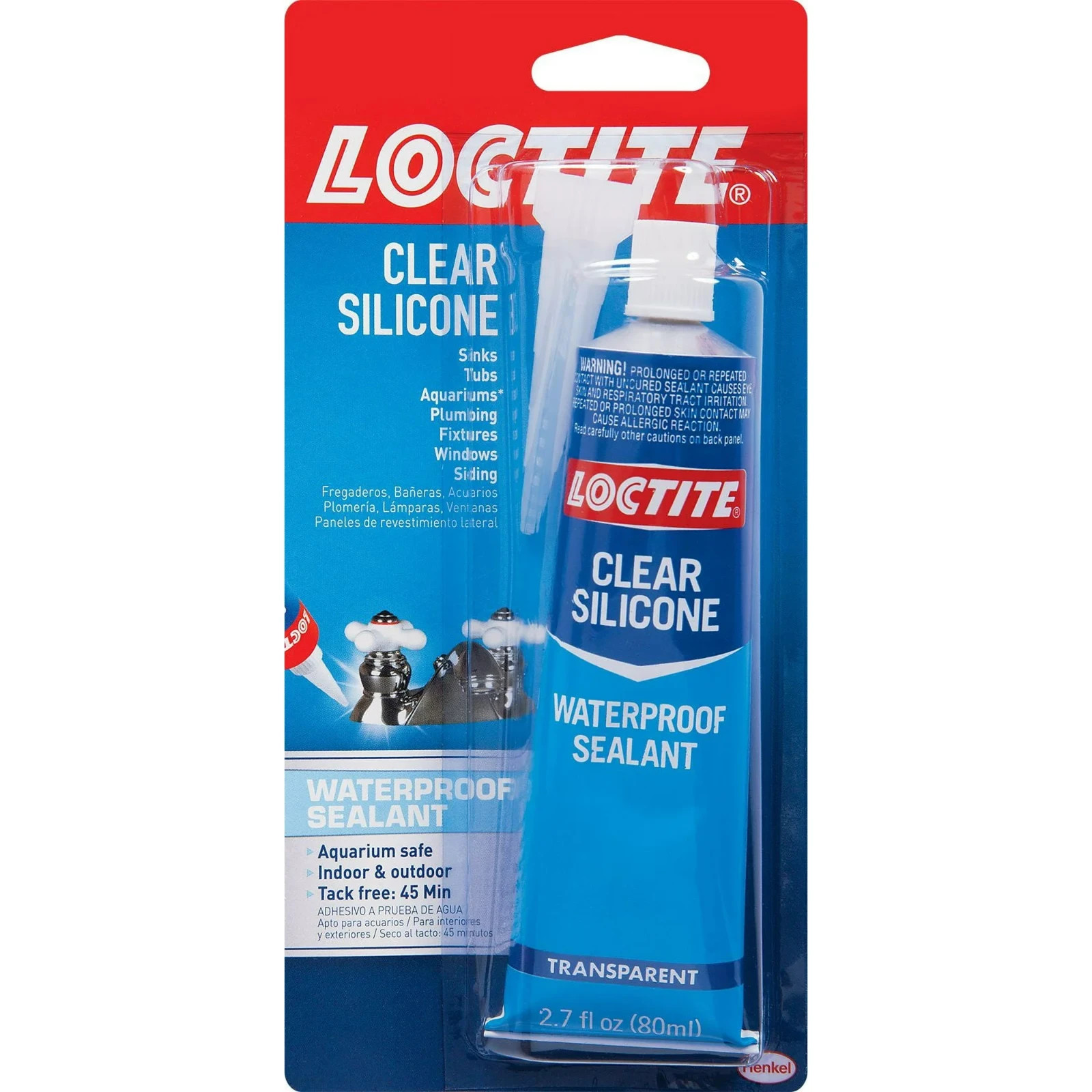 Clear Silicone Waterproof Sealant Aquarium Safe Loctite 2.7 oz Tube 908570 New