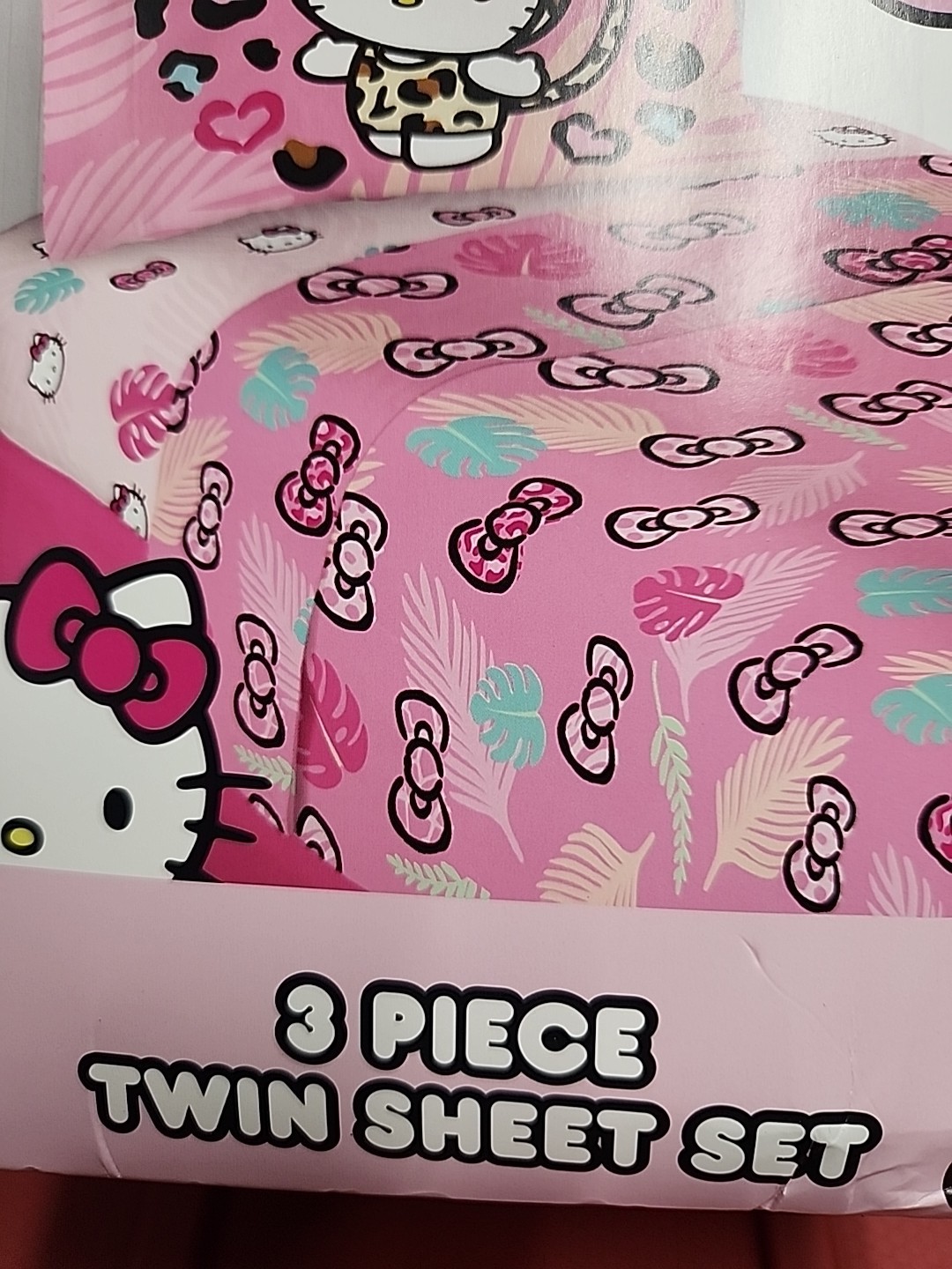 Hello Kitty Wild Jungle 3 Piece TWIN Sheet Set / Microfiber