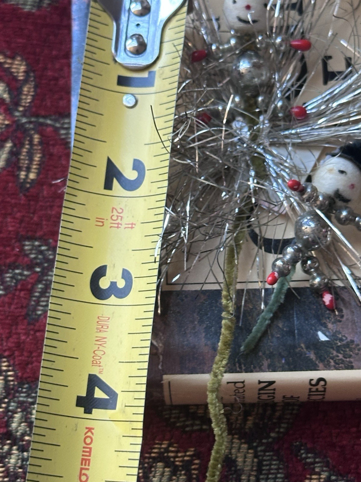 Bundle of rare Santa Claus Elfs Christmas Spun Cotton Heads Chenille Mid Century