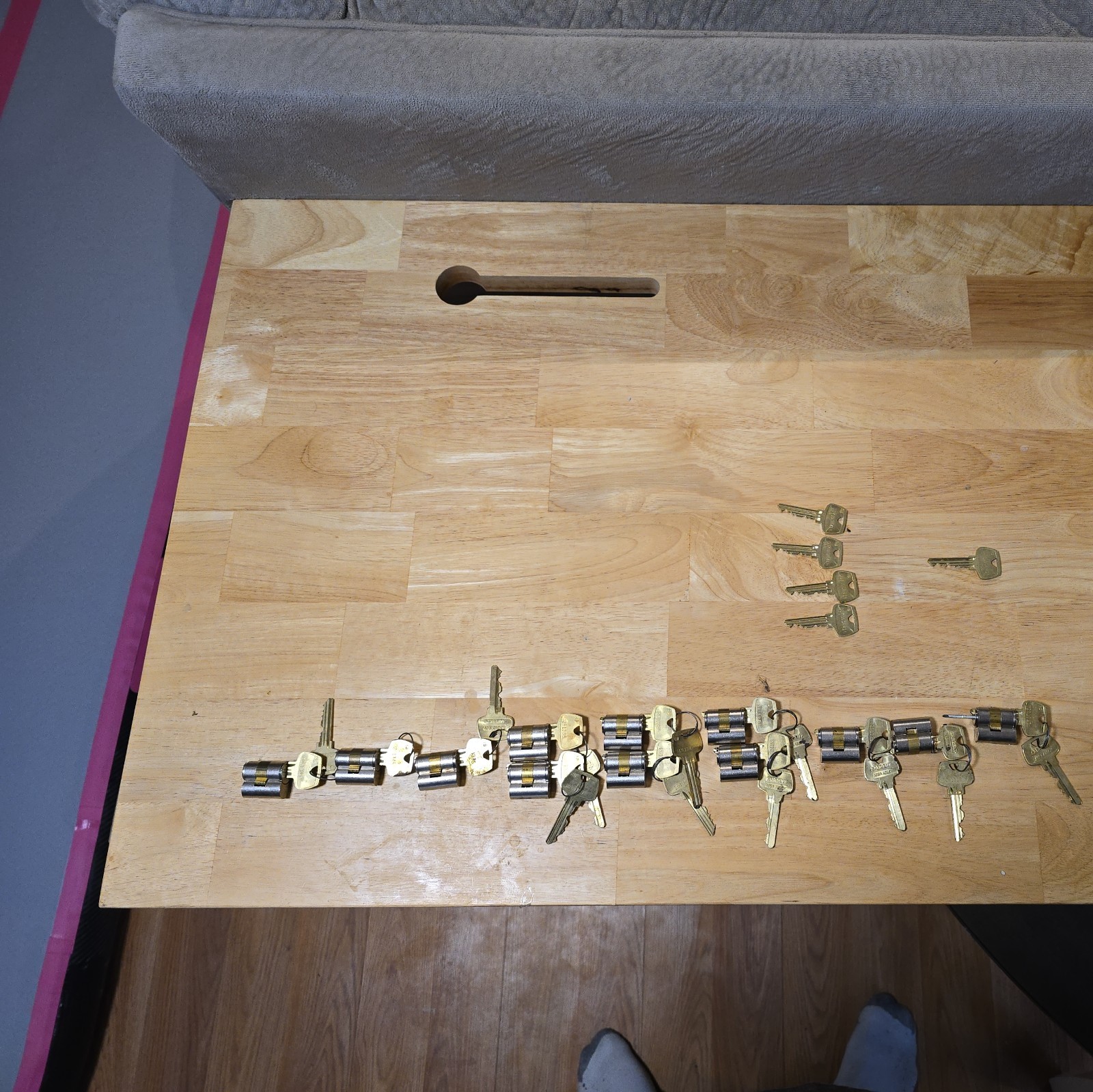 Sargent Assa Abloy Removable Core Large Format Cam Cylinder w/ 2 Keys 15694417