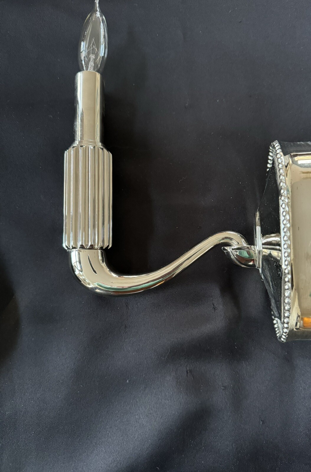 Pair Urban Archaeology Paris Chrome Wall Sconce Sconces White Pleated Shade