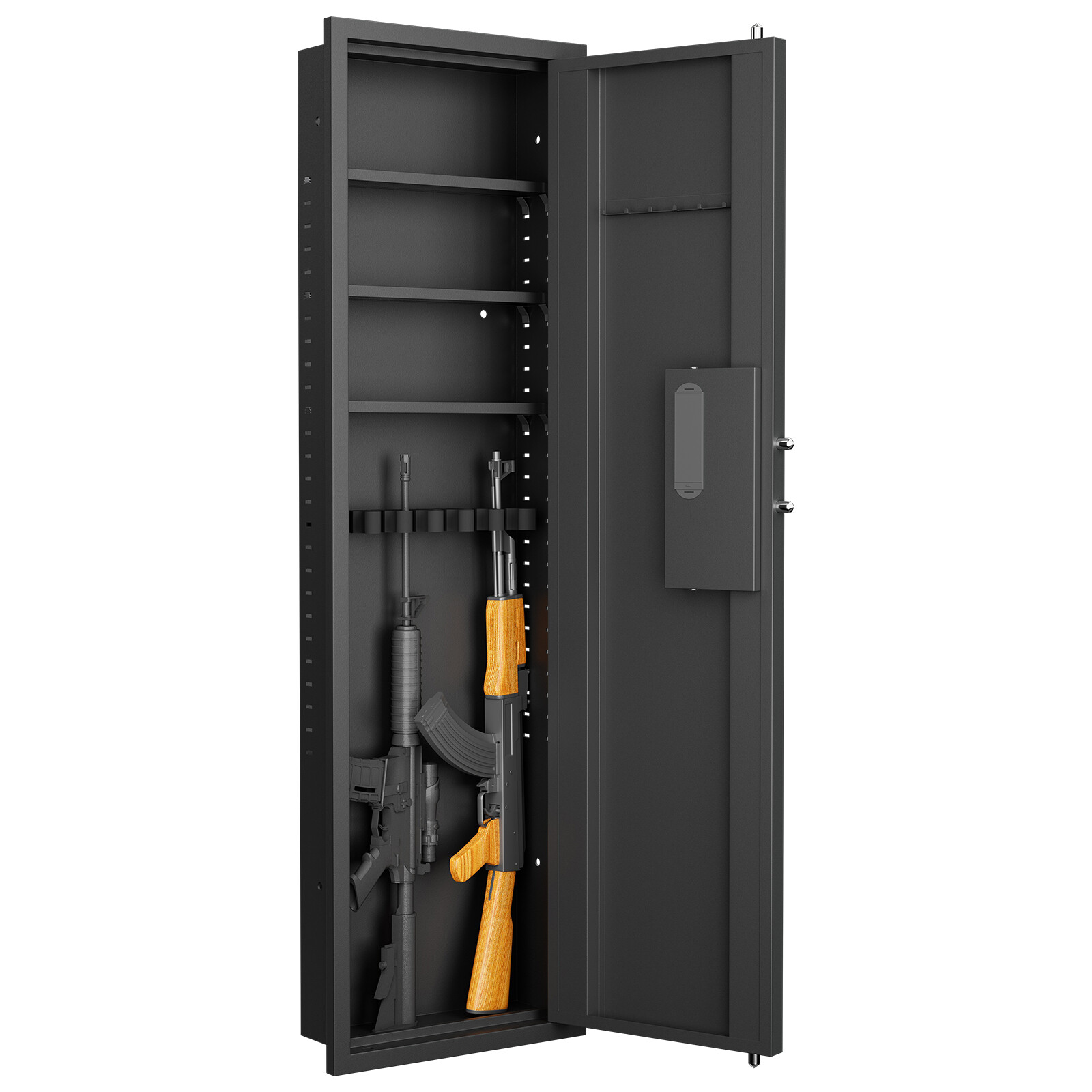 53" Passwod Touch Panel In-Wall Safe,Hidden Wall Gun Safe for Rifles, Gun