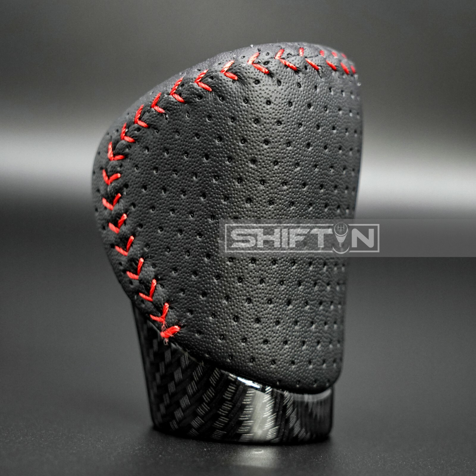 Red Stitch Carbon Fiber Shift Knob for Lexus ES300h GS GX RC IS350 NX200t RX450h