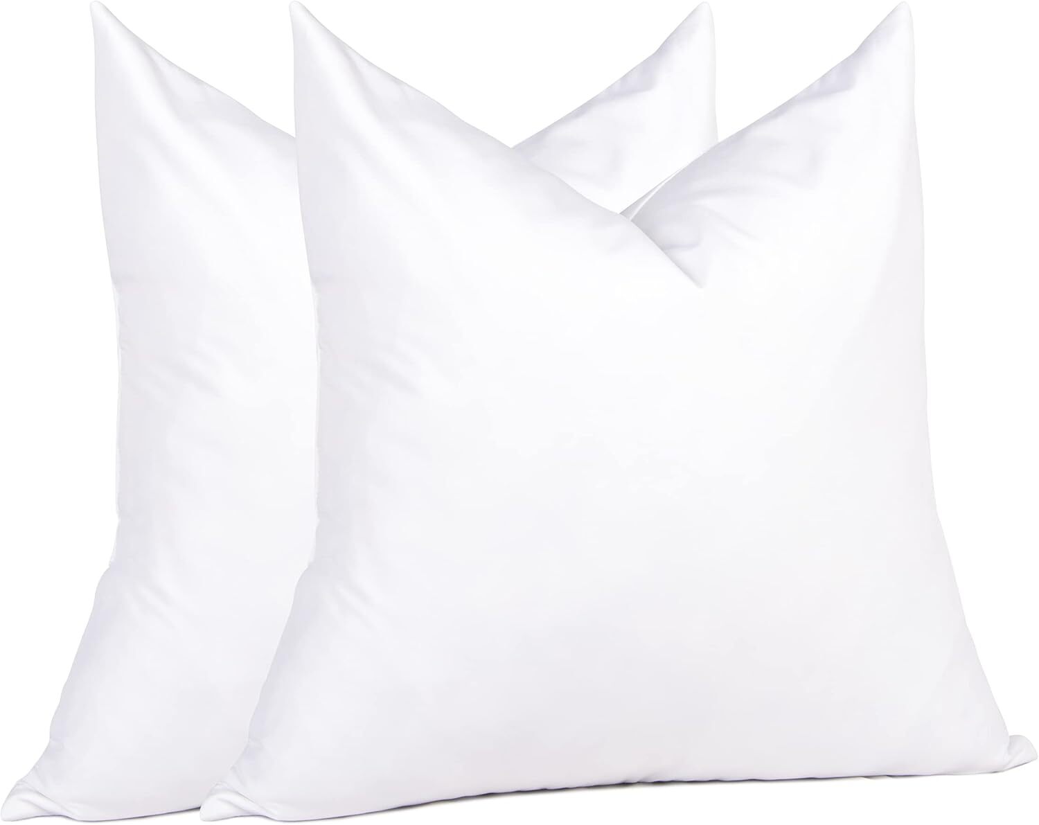 Euro Pillow Inserts 26 x 26 (Pack of 2, White), Down Feather Pillow Stuffer,