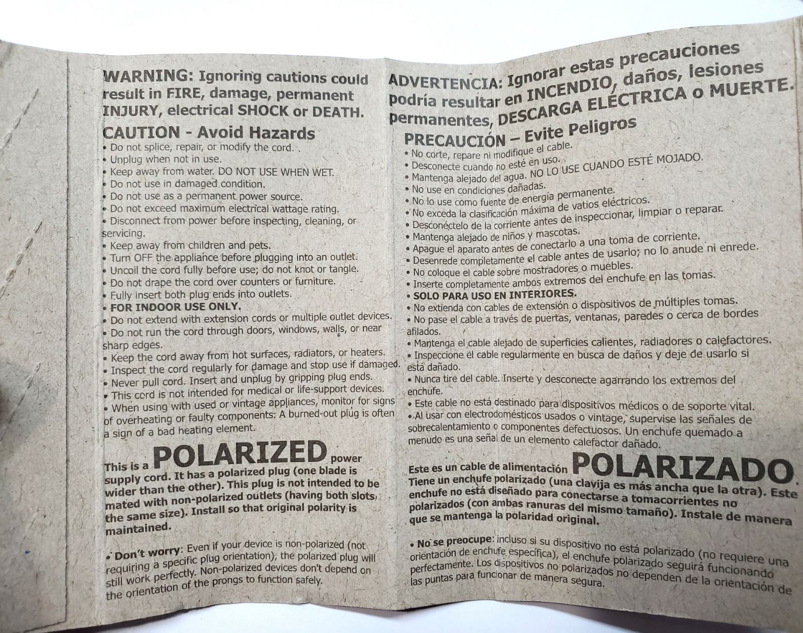 Replacement 6ft Power Cord for Vintage Solid State TV Stereo Radio 2-Prong Pin