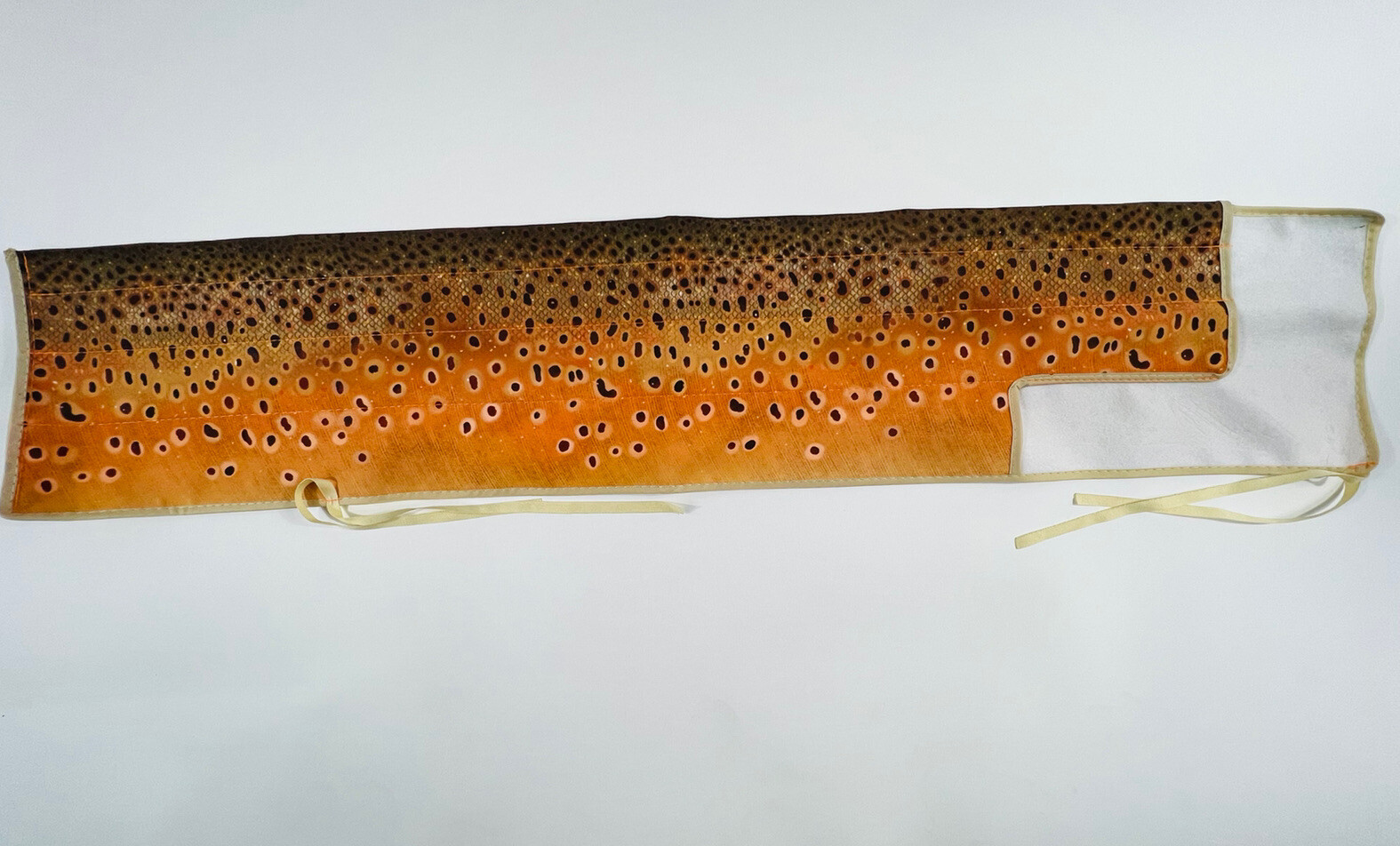 Fly Rod Sock Brown Trout Soft Cloth Bag for 9ft 4pcs Fly Rod
