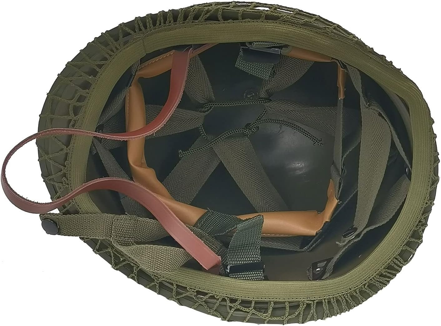 WWII US Army M1 Helmet, WW2 Gear, WW2 Helmet Metal Steel Shell Replica with Net/