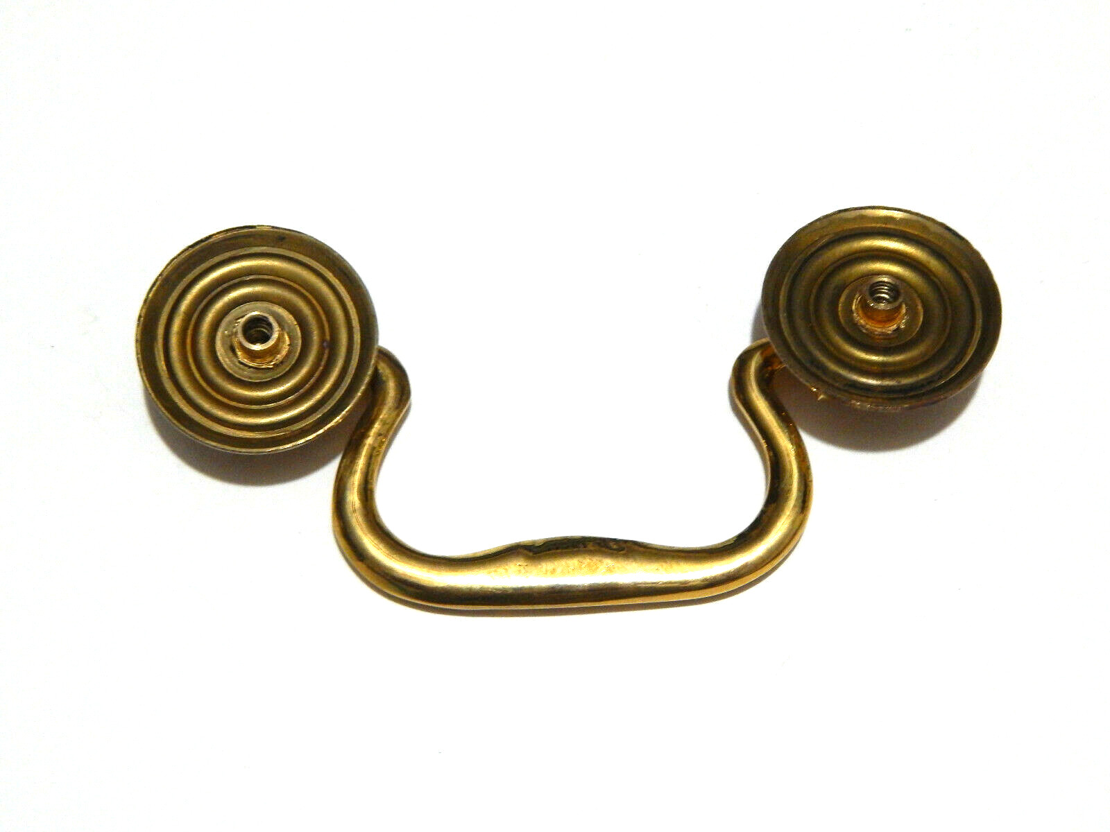 vintage Drawer Pull Dresser Chest Vanity Swan Neck Style Cast Brass