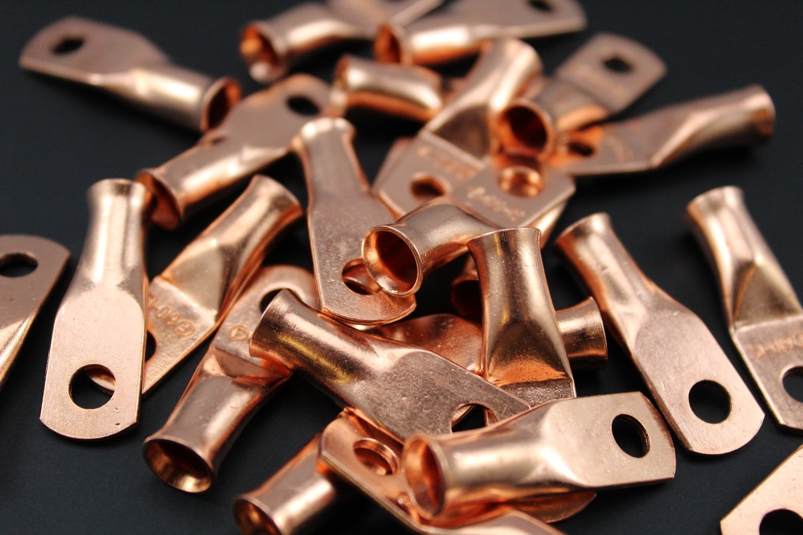 COPPER BATTERY LUGS RING TERMINALS #10 1/4 5/16 3/8 1/2 CRIMP SOLDER AWG LOT