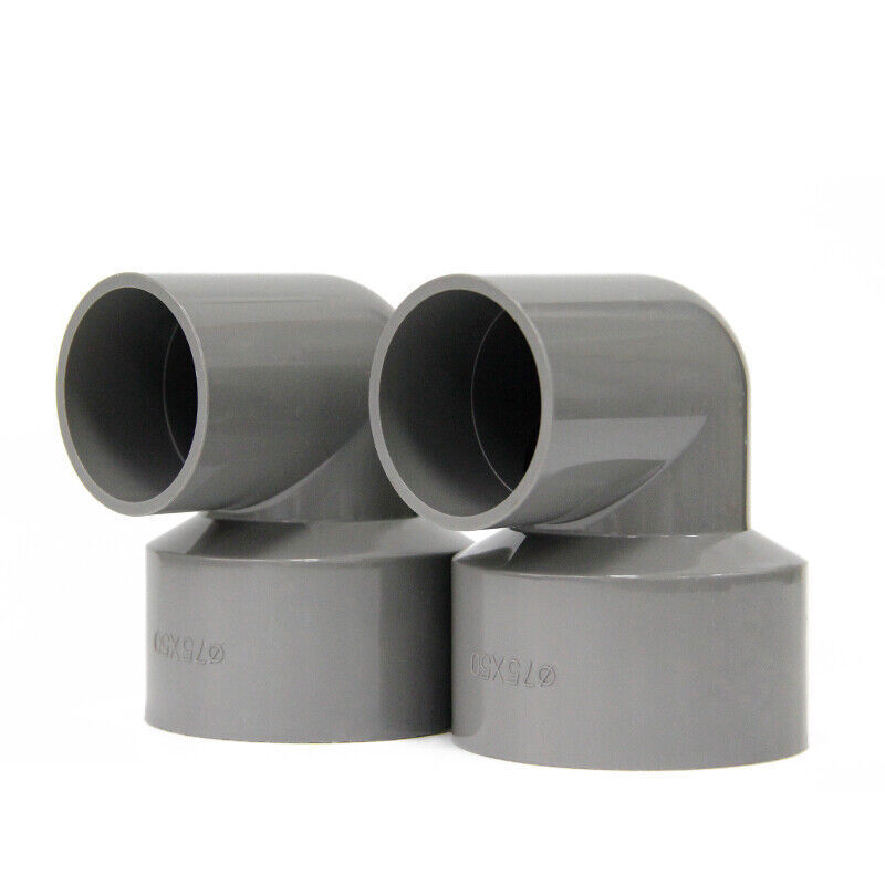 90 Degree Reducing PVC Water Elbow Connector Concentric Reduce Pipe 20mm-110mm