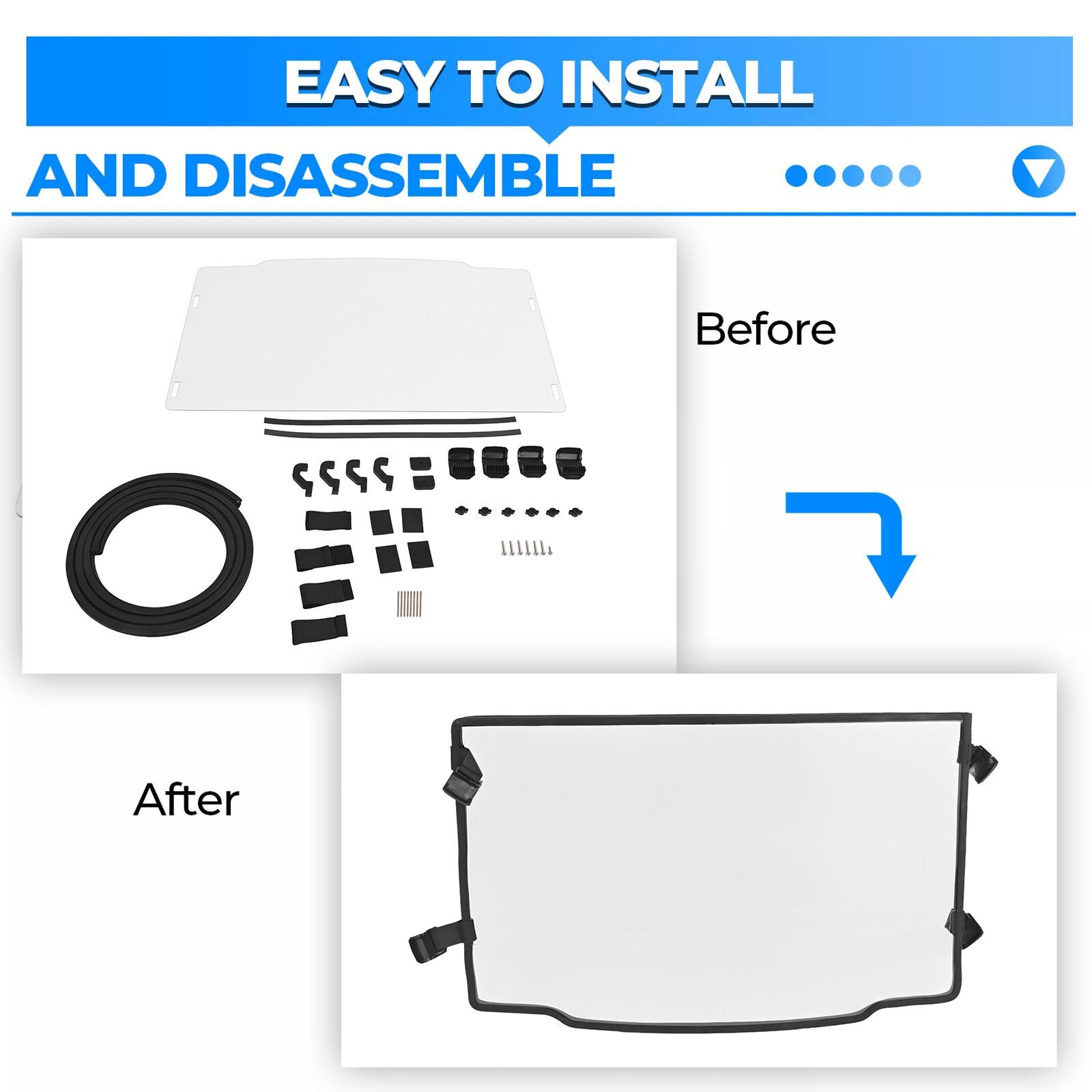 FOR POLARIS RANGER 500/570 MIDSIZE PROFIT CAGE 2015-2023 FULL WINDSHIELD NEW