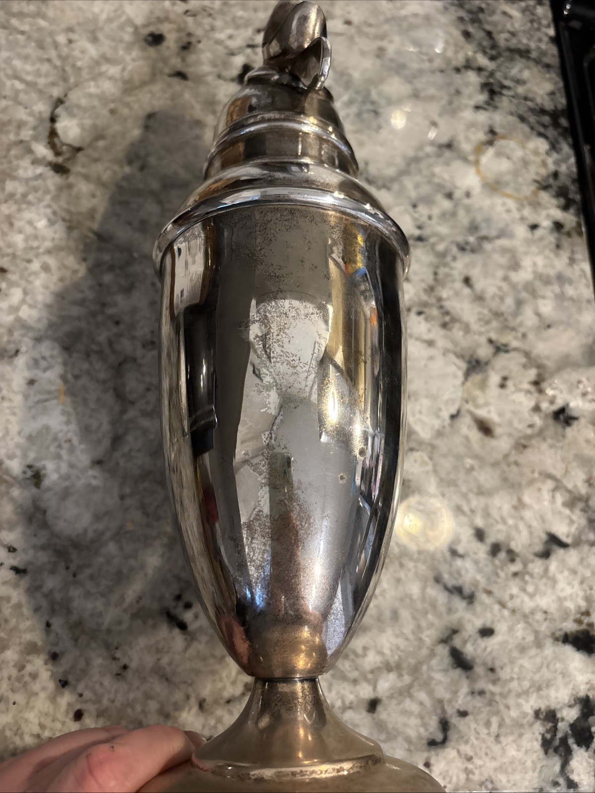 Vintage Rooster Head Cocktail Shaker Silver Plated