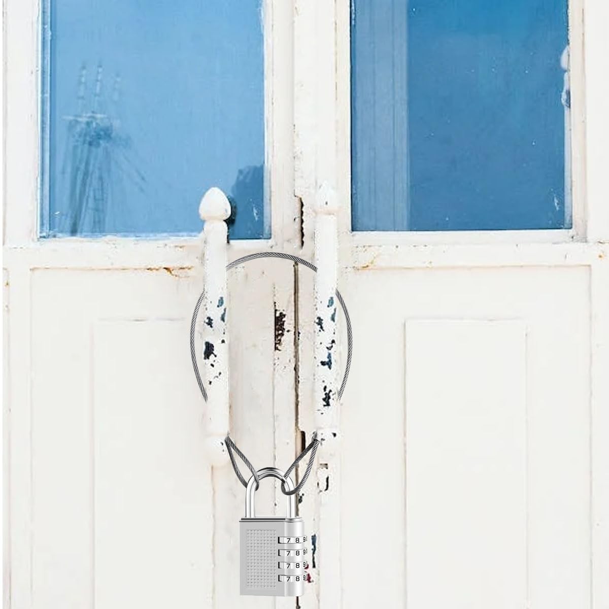 5 Pack Luggage Lock Safety Cable, Stainless Steel Cable with Loops, Stainless...