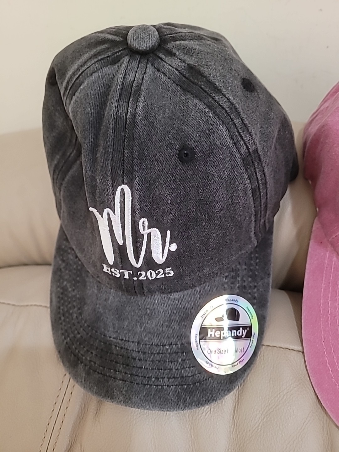 Embroidered Couple Hats Mr & Mrs, Est 2025 New