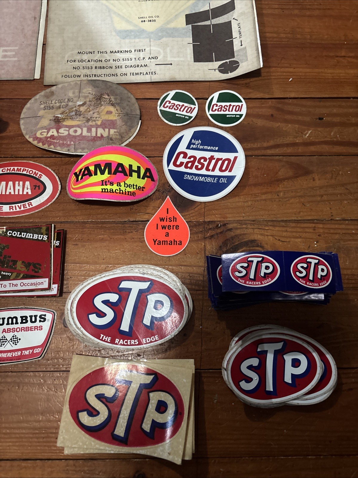 Vintage Gasoline Sticker Lot 1970s