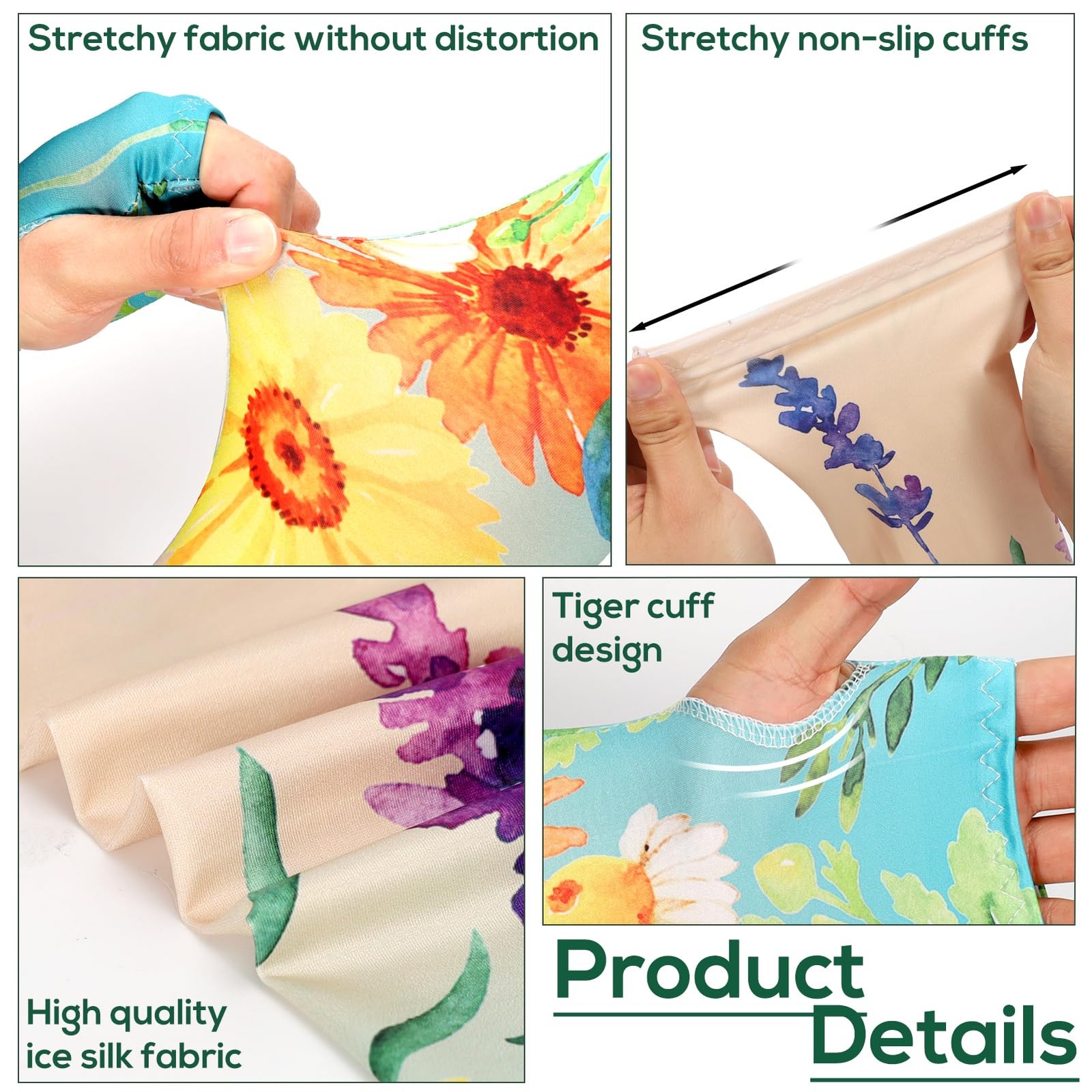 Farmers Defense Gardening Sleeves for Women 4 Pairs Sun Protection for Women