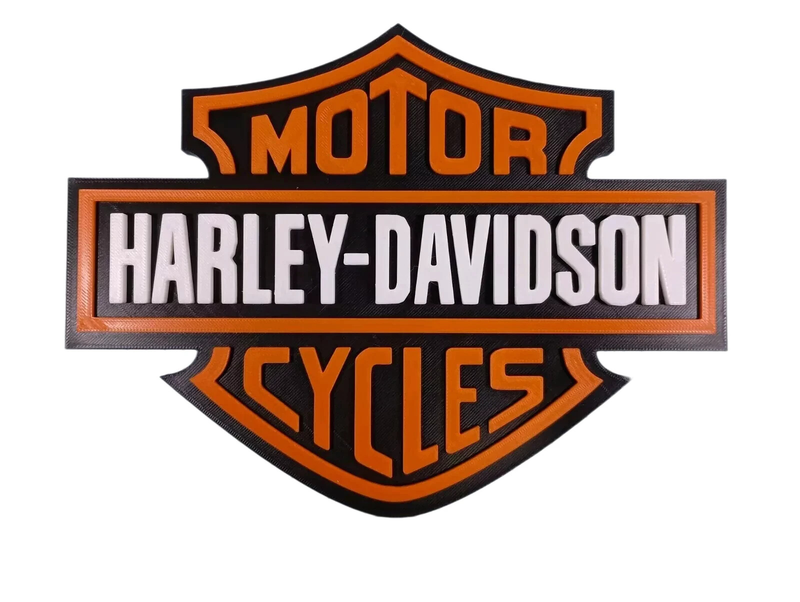 Harley Davidson Logo Sign 3d Printed Desktop Wall Decor