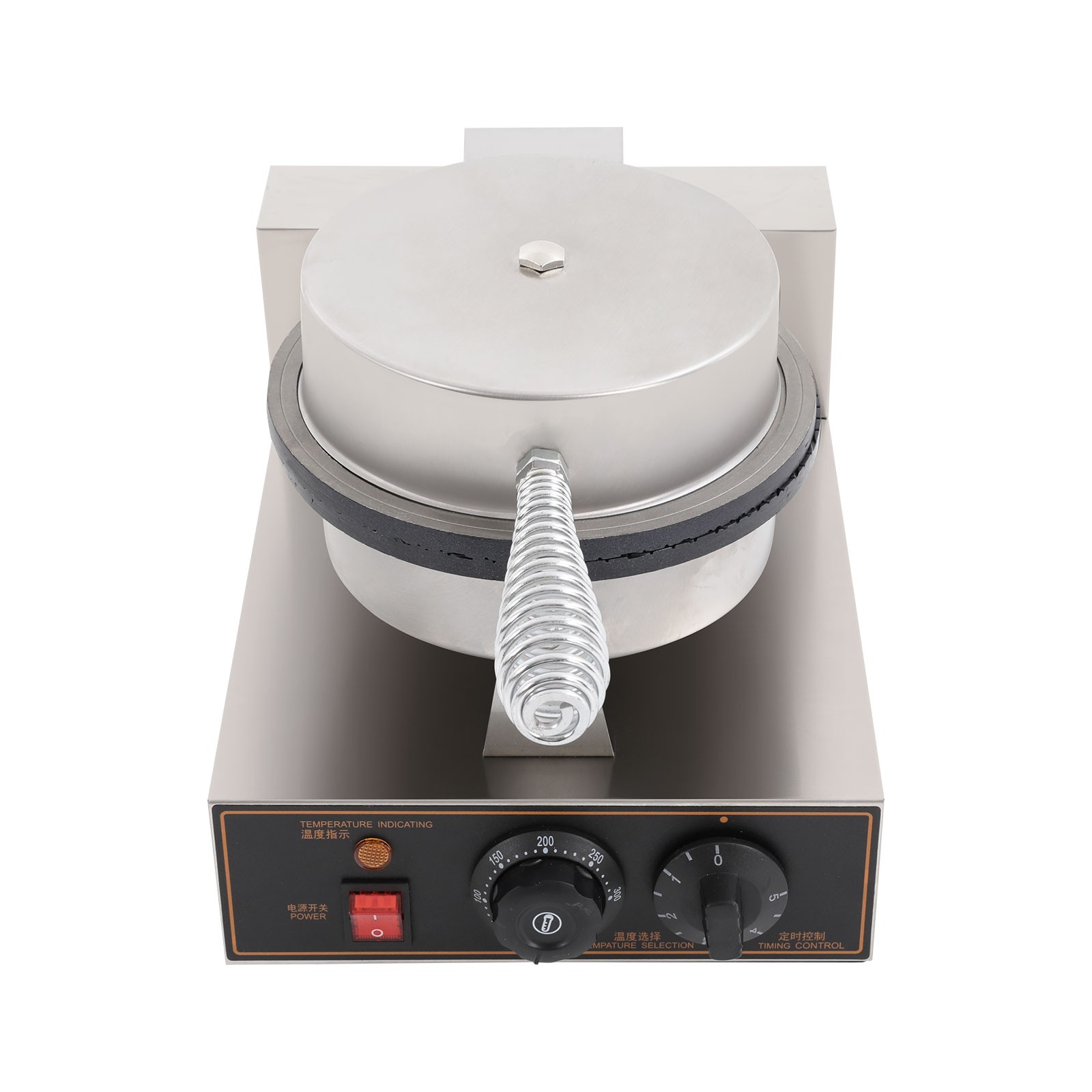 Commercial Electric Waffle Cone Maker 1200W Egg Roll Machine w/ Cone Mold