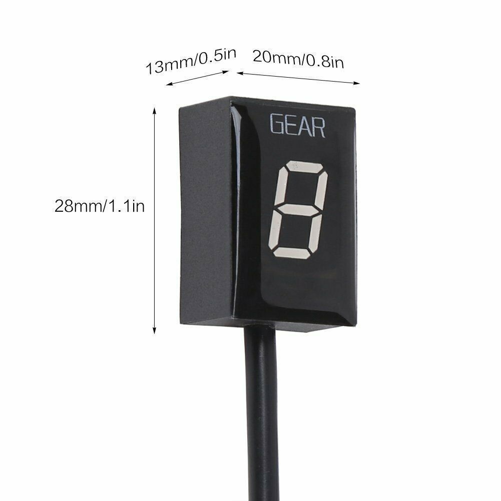 Motorcycle Red LED Gear Indicator For YAMAHA YZF R1 R6 FZ8 Mt03 MT-01 Fzs600