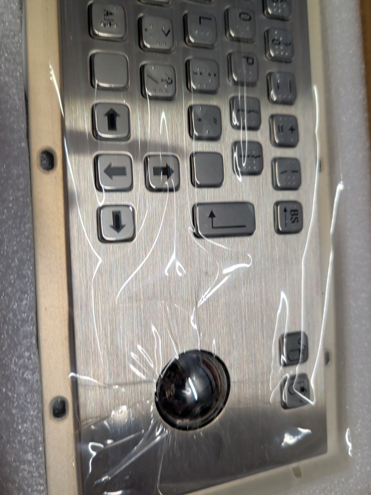 Metal Kiosk Keyboard Stainless Steel Industrial Keyboard With Trackball