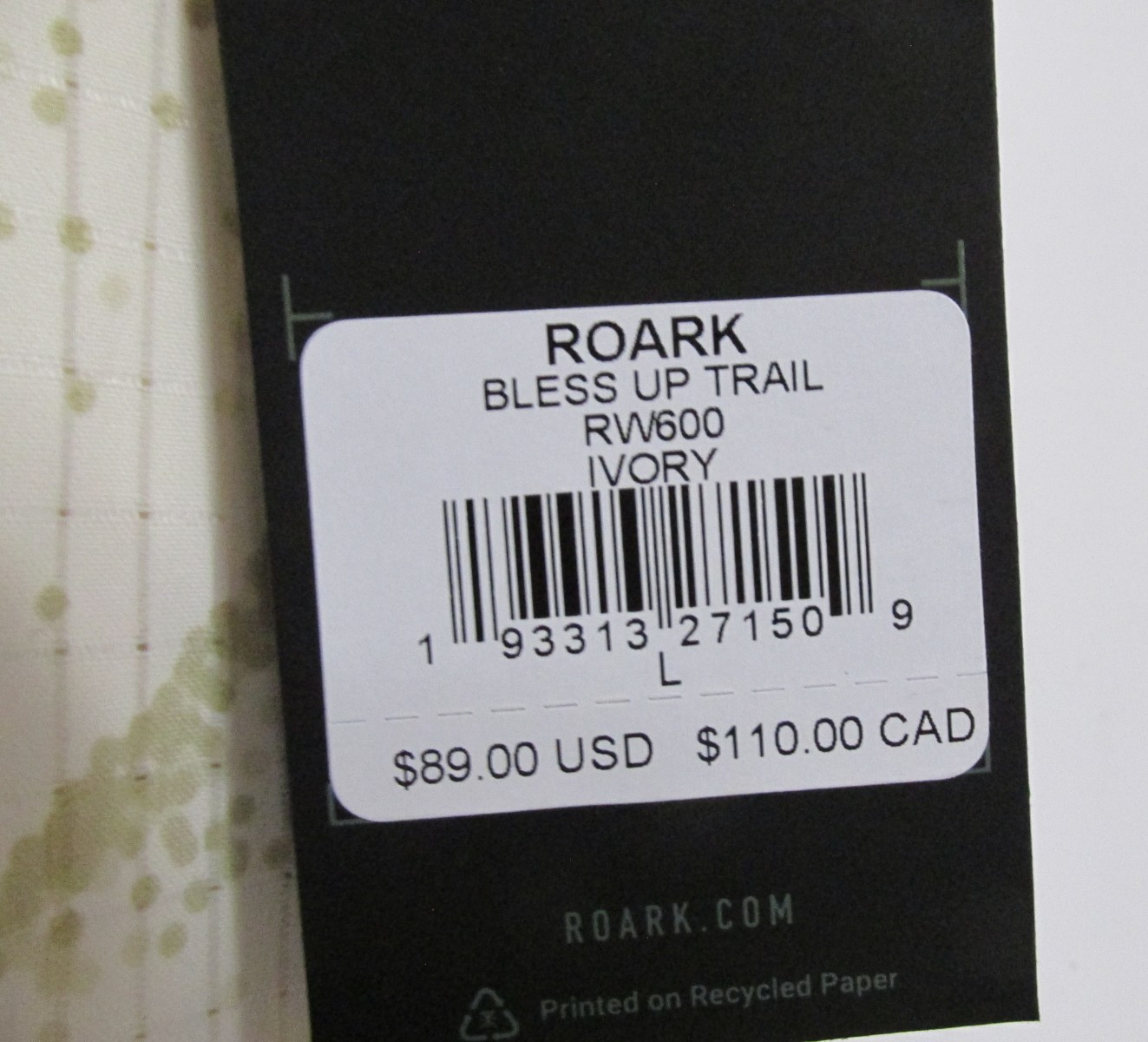 Roark Bless Up Trail Short Sleeve Button Up Shirt Ivory Men's