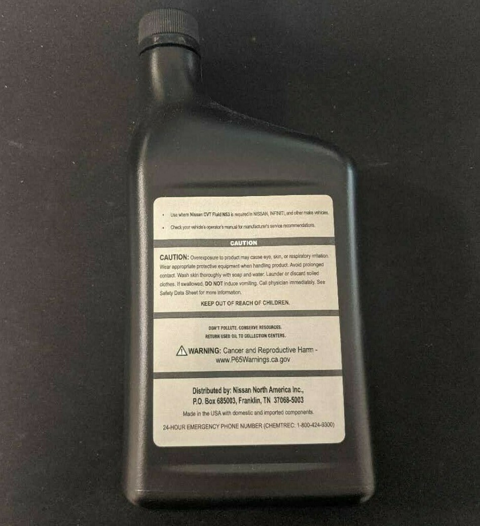 GENUINE OEM Nissan NS-3 CVT Fluid 1-Qt (999MP-CV0NS3 / 999MP-NS300P)
