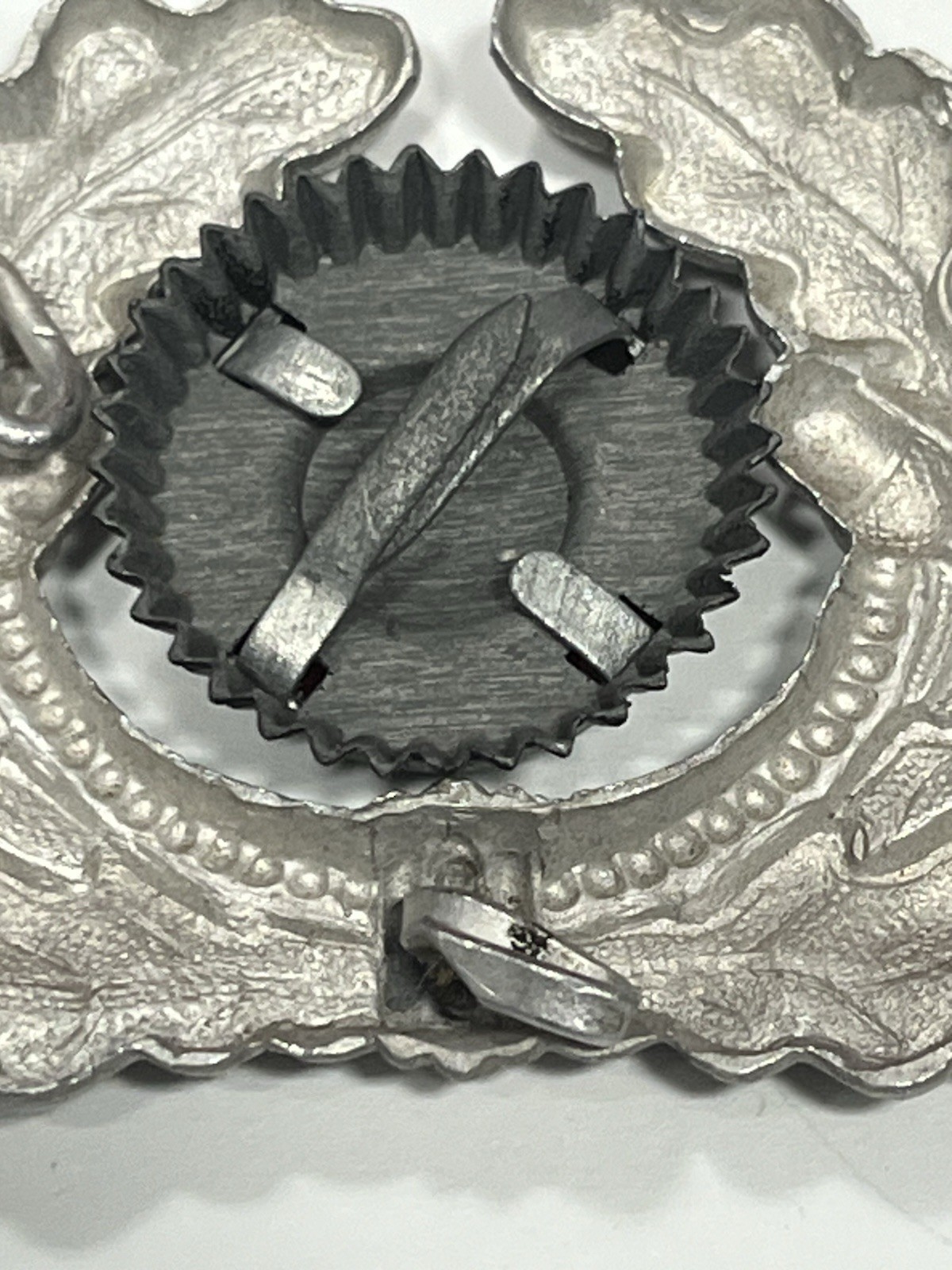 Original WW2 German Visor Cap Hat COCKADE Badge Wreath Officer Insignia Pin